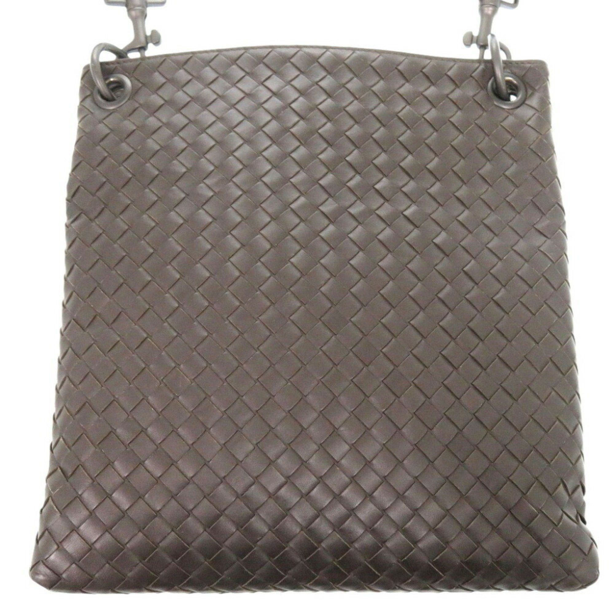 Bottega Veneta Bottega Veneta Intrecciato B05376461C Leather Dark Brown Shoulder Bag 1571BOTTEGAVENETA Men's Size ONE SIZE - 3 Thumbnail