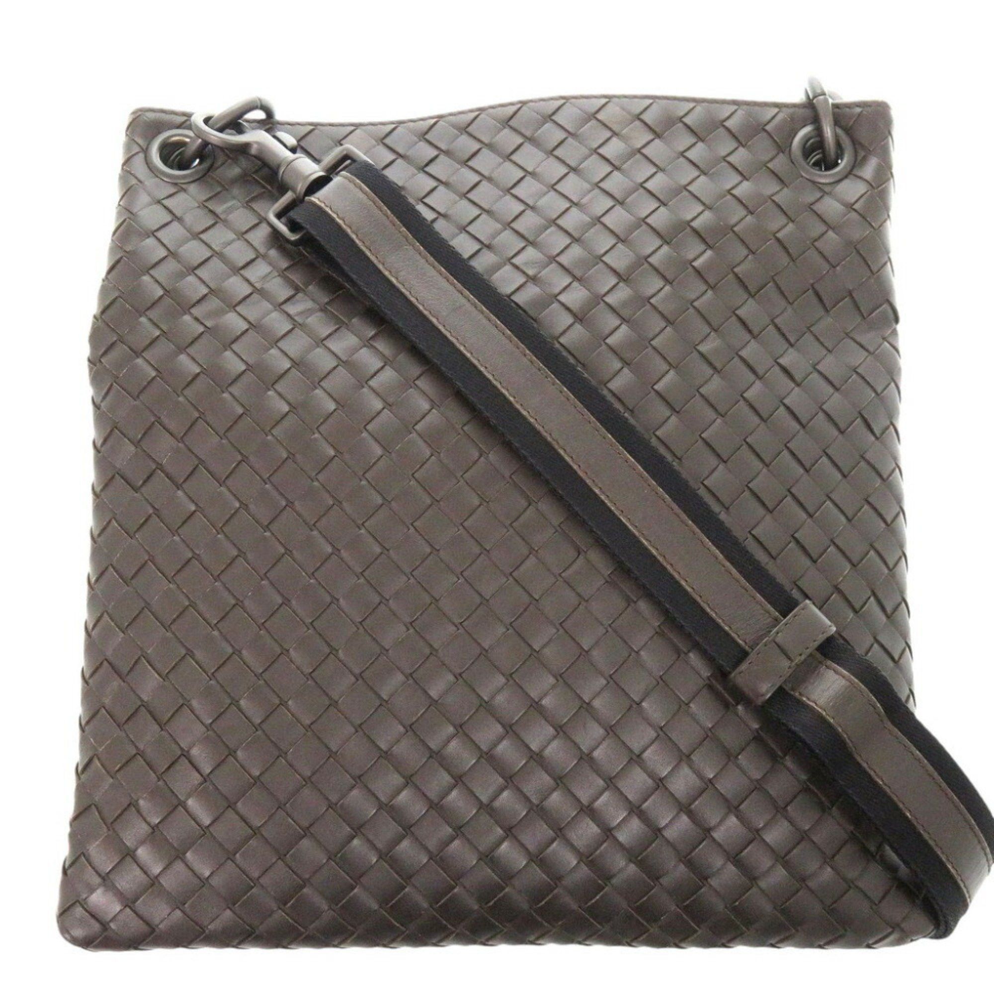 Bottega Veneta Bottega Veneta Intrecciato B05376461C Leather Dark Brown Shoulder Bag 1571BOTTEGAVENETA Men's Size ONE SIZE - 2 Thumbnail