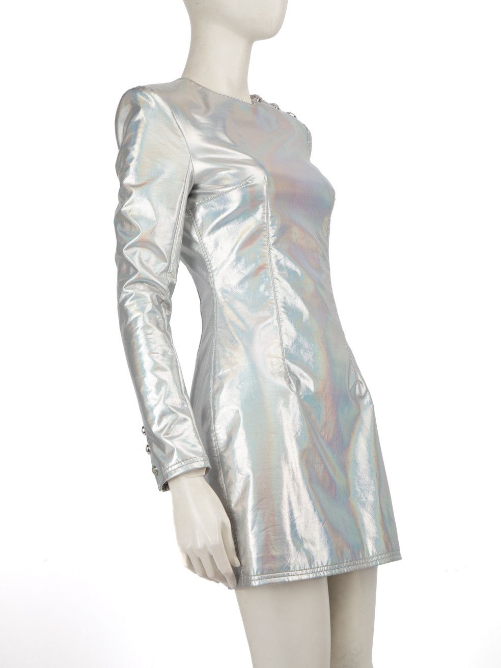 Balmain holographic dress sales