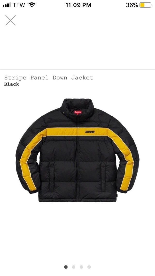 Supreme stripe panel down online