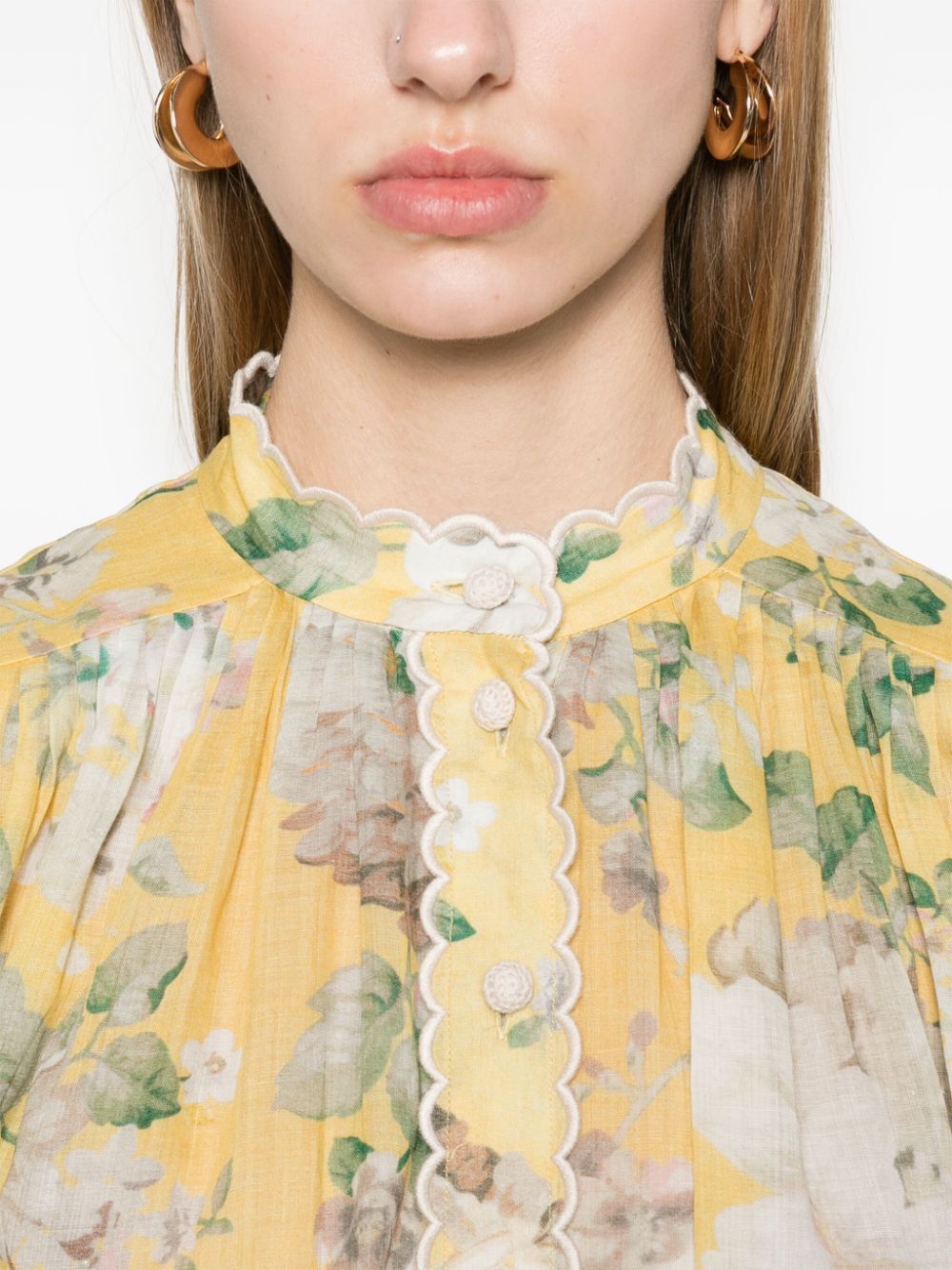 Zimmermann ACACIA PRINTED BLOUSE Size M / US 6-8 / IT 42-44 - 2 Thumbnail