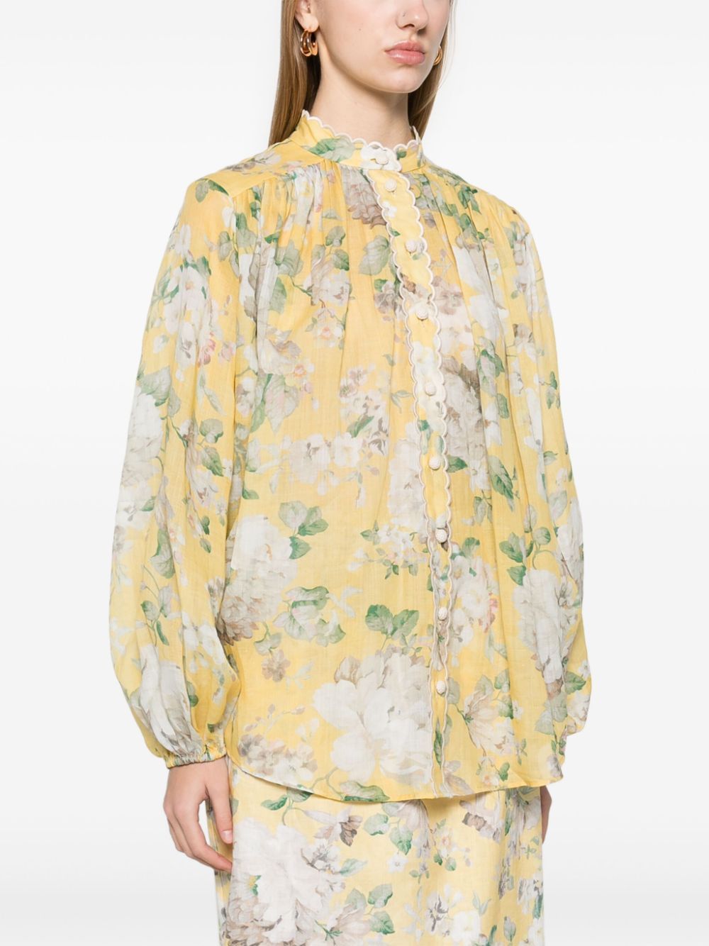Zimmermann ACACIA PRINTED BLOUSE Size M / US 6-8 / IT 42-44 - 4 Thumbnail