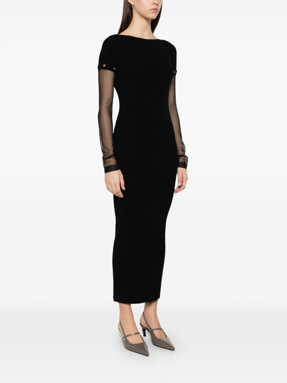 Sportmax KNITTED LONG DRESS Size S / US 4 / IT 40 - 2 Thumbnail