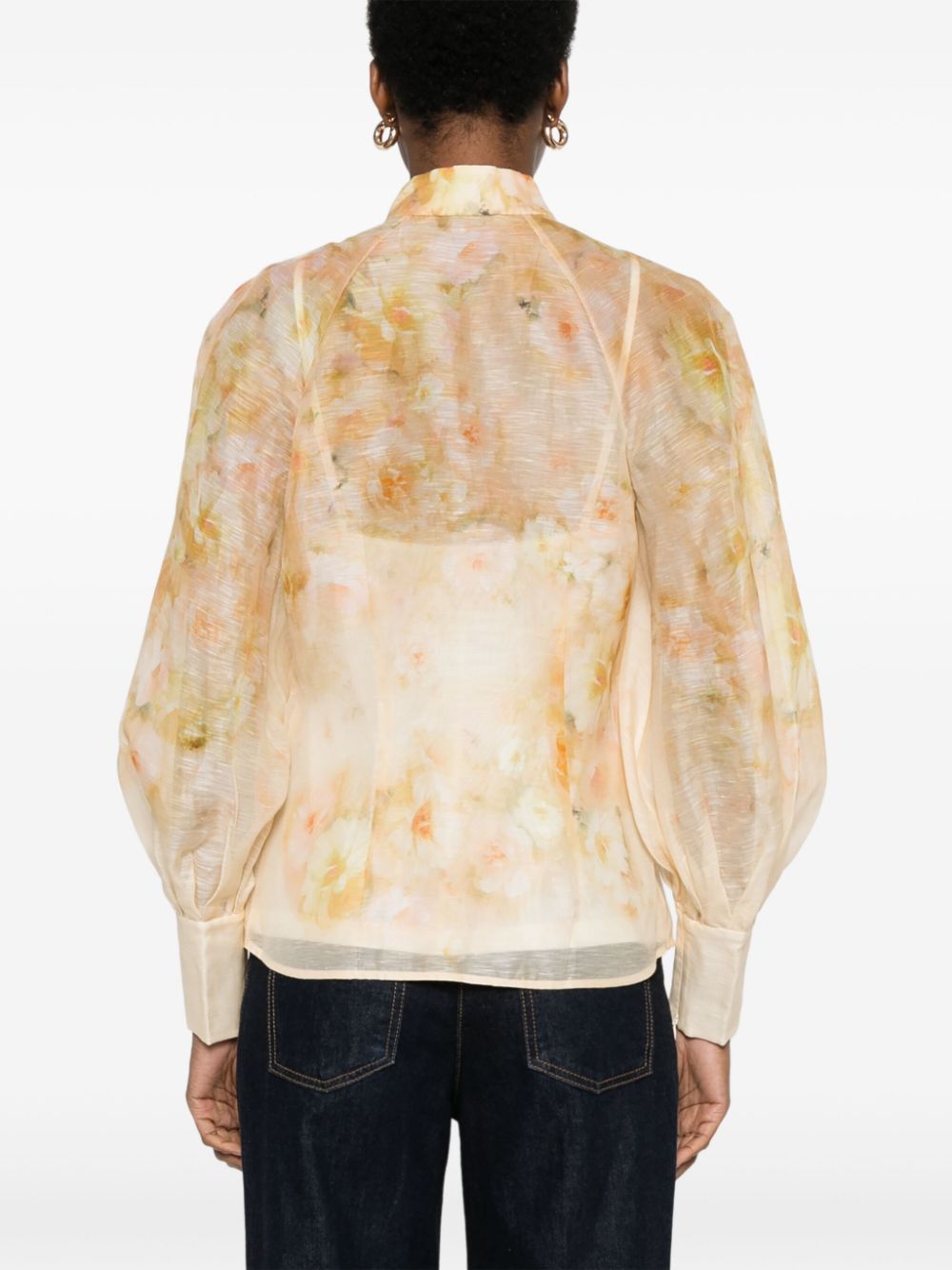 Zimmermann CRUSH PRINTED LINEN SHIRT Size L / US 10 / IT 46 - 4 Thumbnail