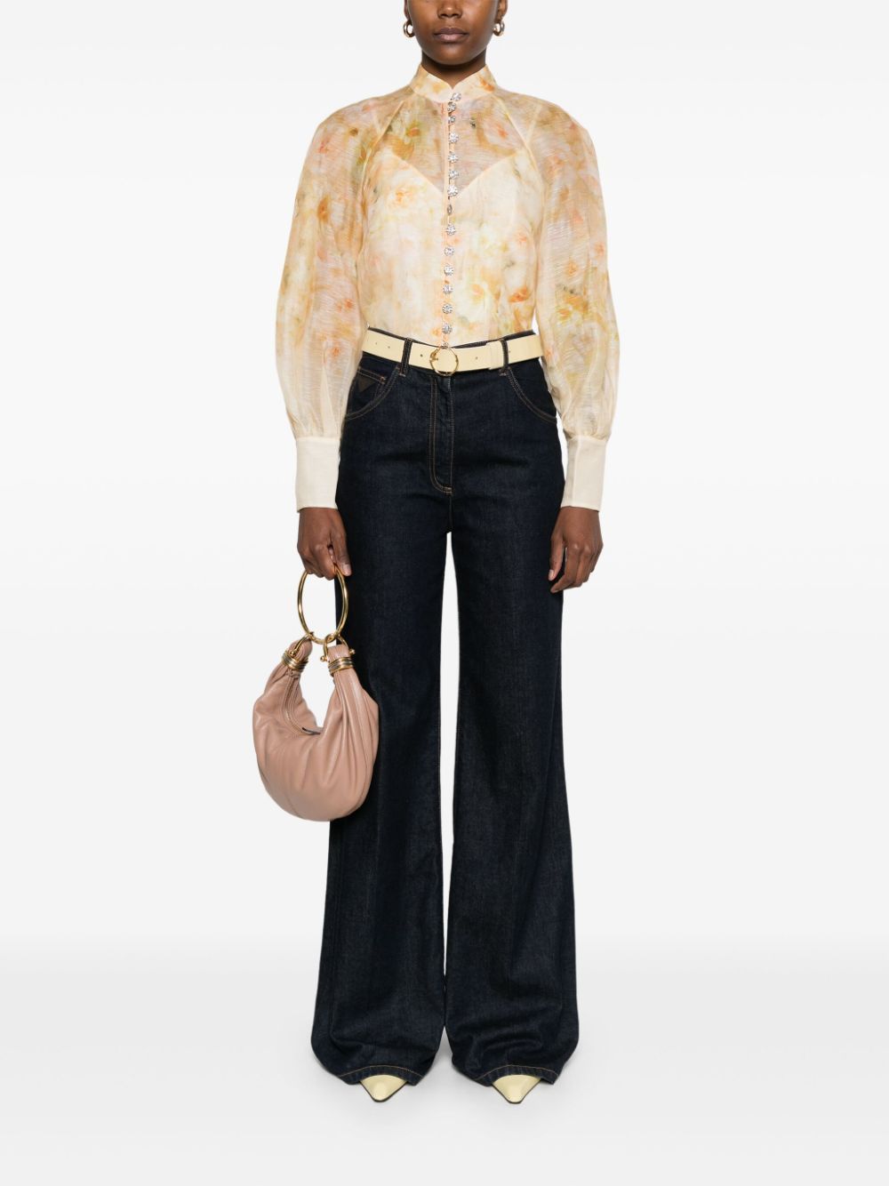 Zimmermann CRUSH PRINTED LINEN SHIRT Size L / US 10 / IT 46 - 5 Thumbnail