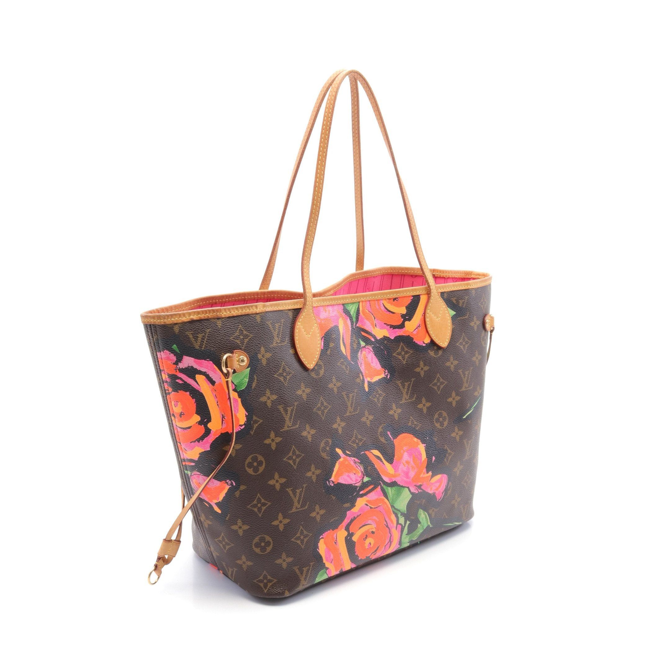 Louis Vuitton Louis Vuitton Neverfull Mm Monogram Rose Shoulder Bag Tote Leather Brown Pink Multicolor Size ONE SIZE - 2 Thumbnail