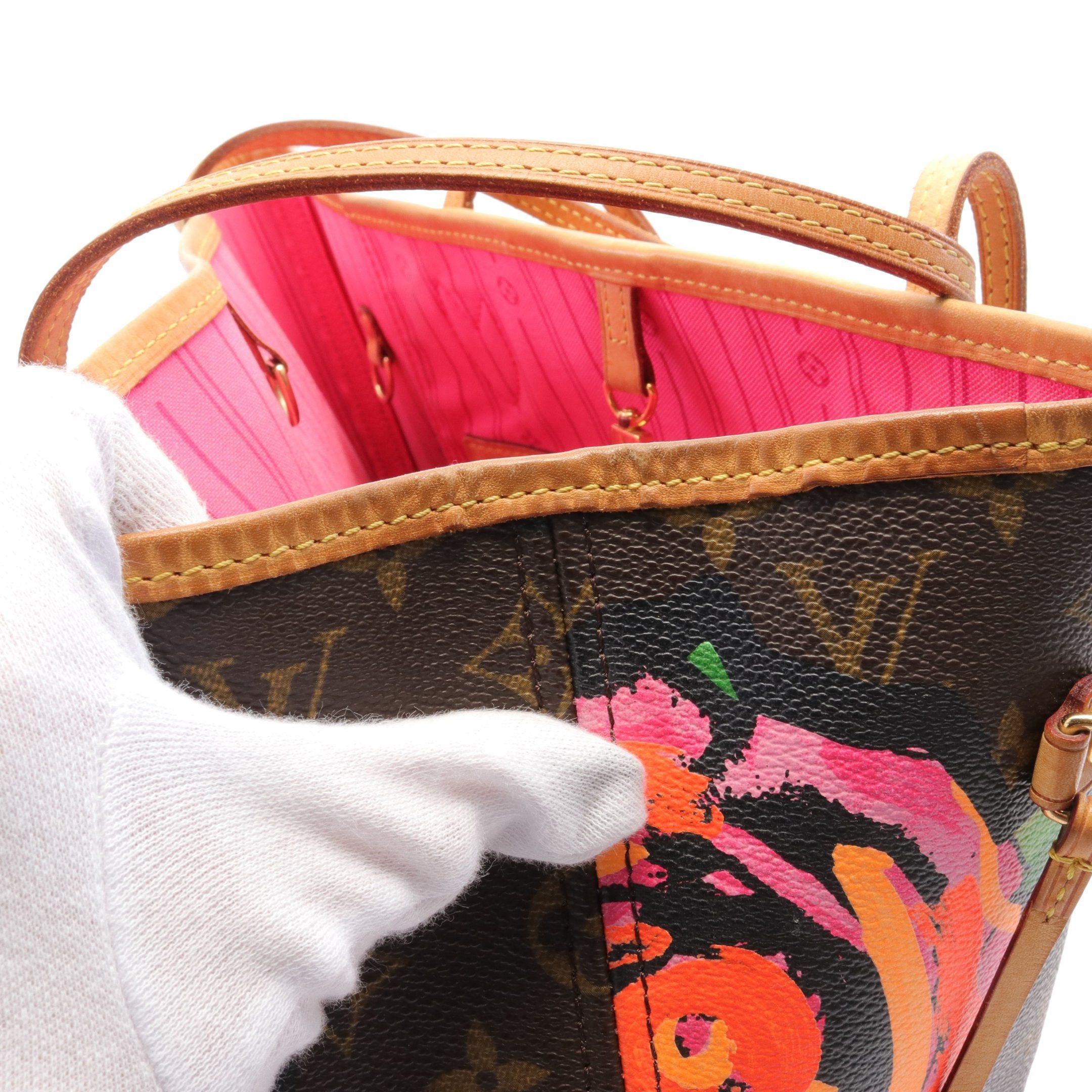 Louis Vuitton Louis Vuitton Neverfull Mm Monogram Rose Shoulder Bag Tote Leather Brown Pink Multicolor Size ONE SIZE - 9 Thumbnail