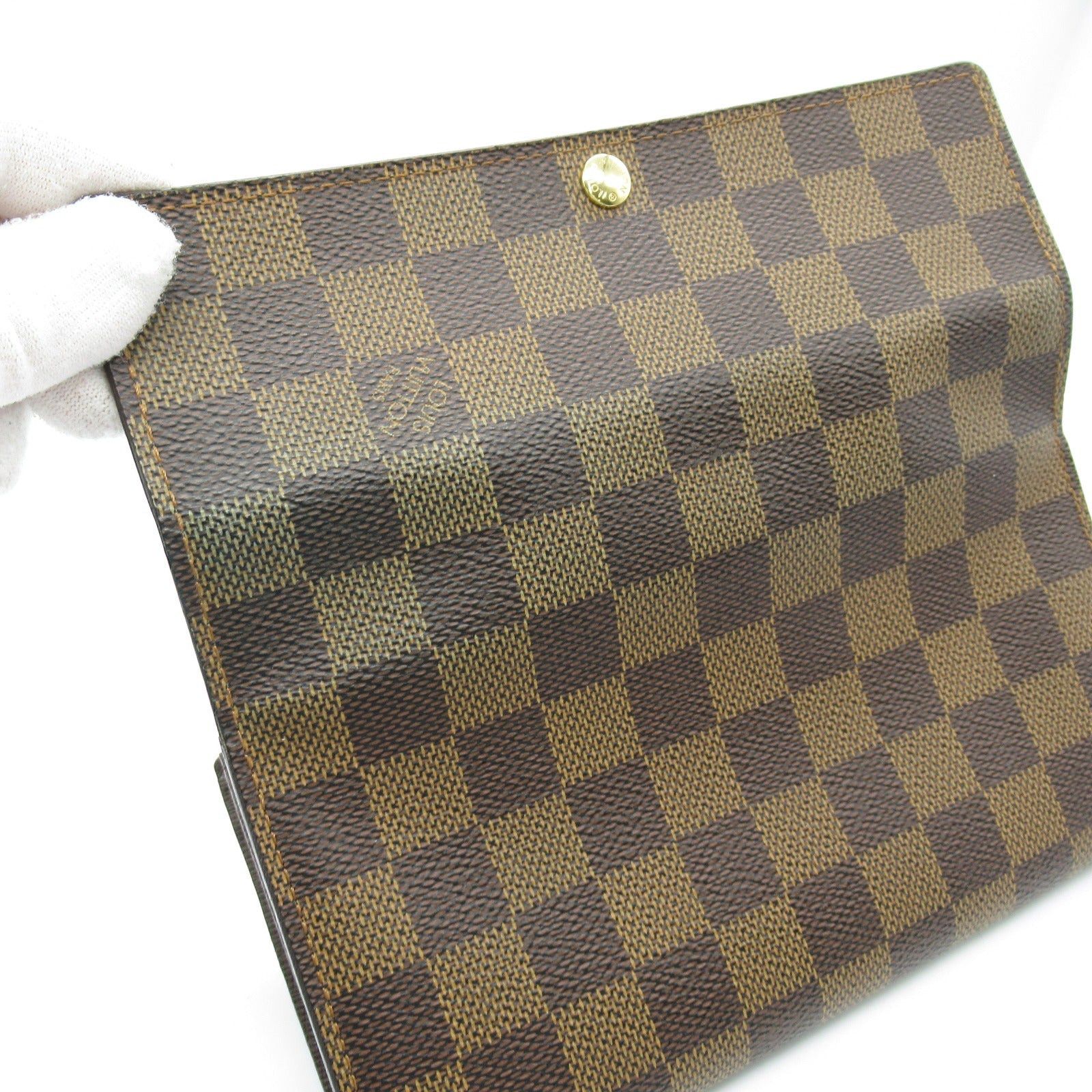 Louis Vuitton Louis Vuitton Portefeuil Sara Bi-Fold Wallet Coated Canvas Damier Brown Ebene Size ONE SIZE - 9 Thumbnail