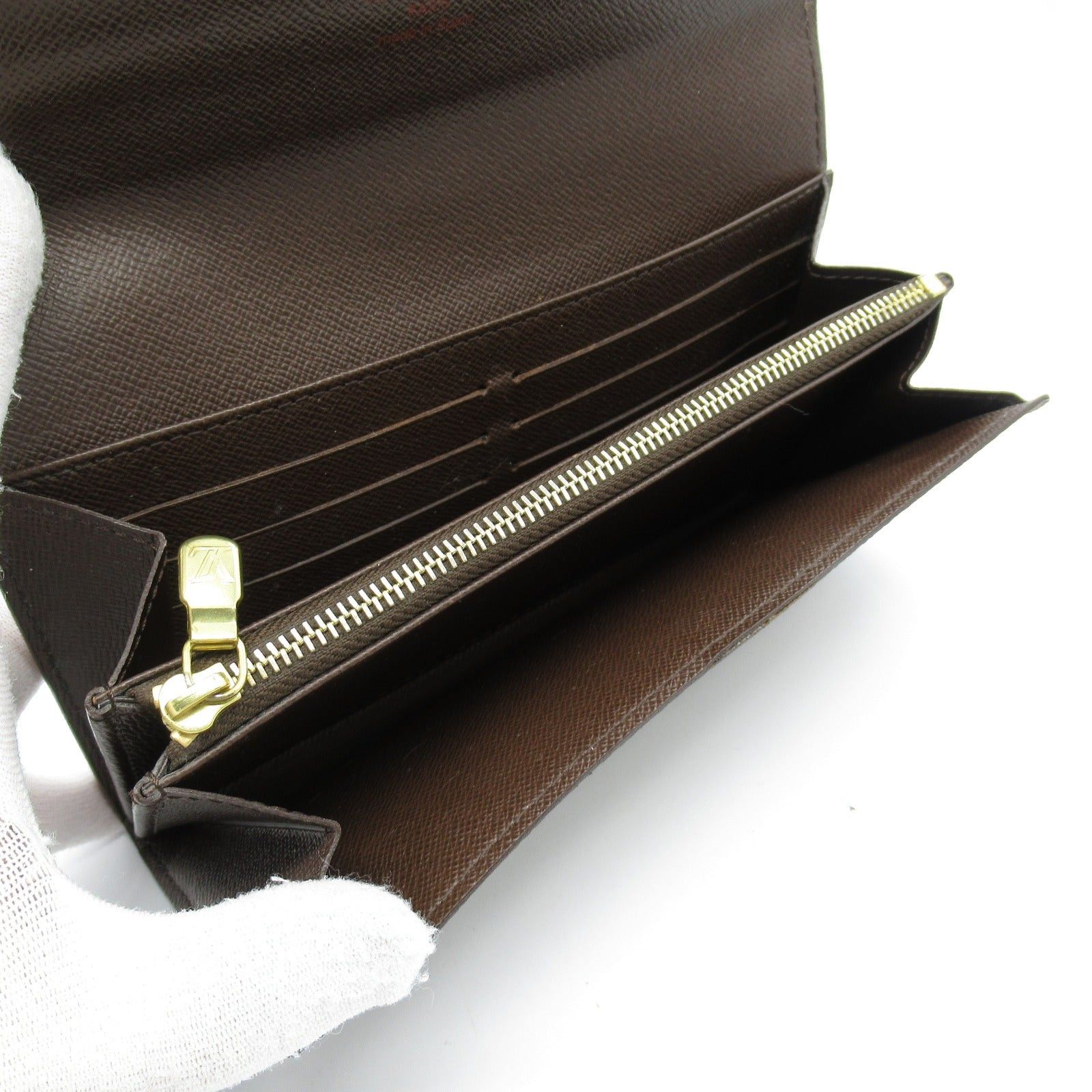 Louis Vuitton Louis Vuitton Portefeuil Sara Bi-Fold Wallet Coated Canvas Damier Brown Ebene Size ONE SIZE - 5 Thumbnail