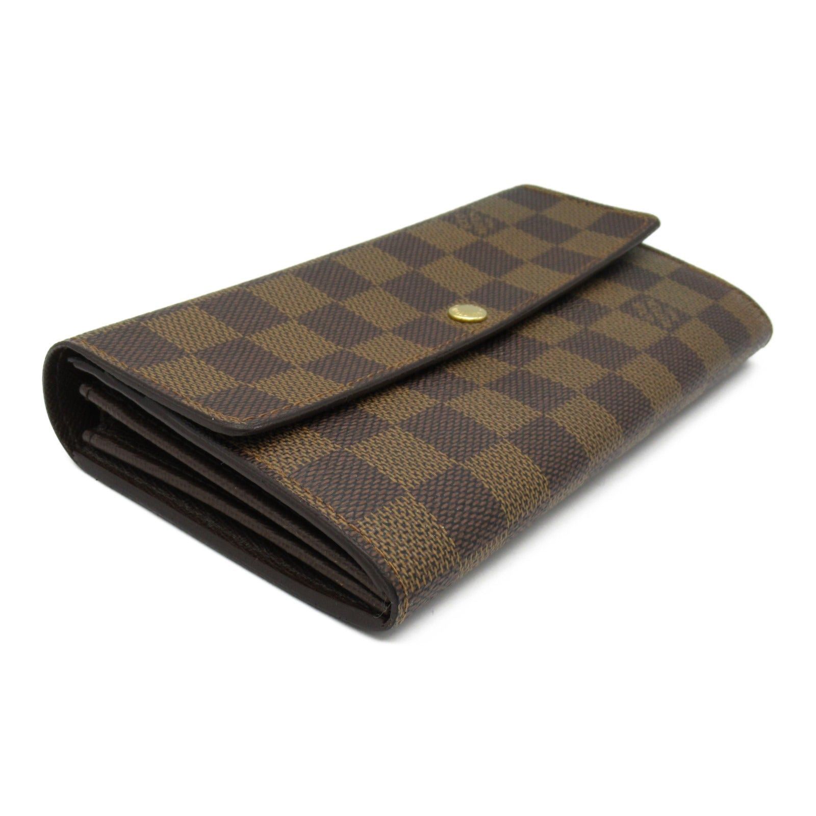 Louis Vuitton Louis Vuitton Portefeuil Sara Bi-Fold Wallet Coated Canvas Damier Brown Ebene Size ONE SIZE - 3 Thumbnail