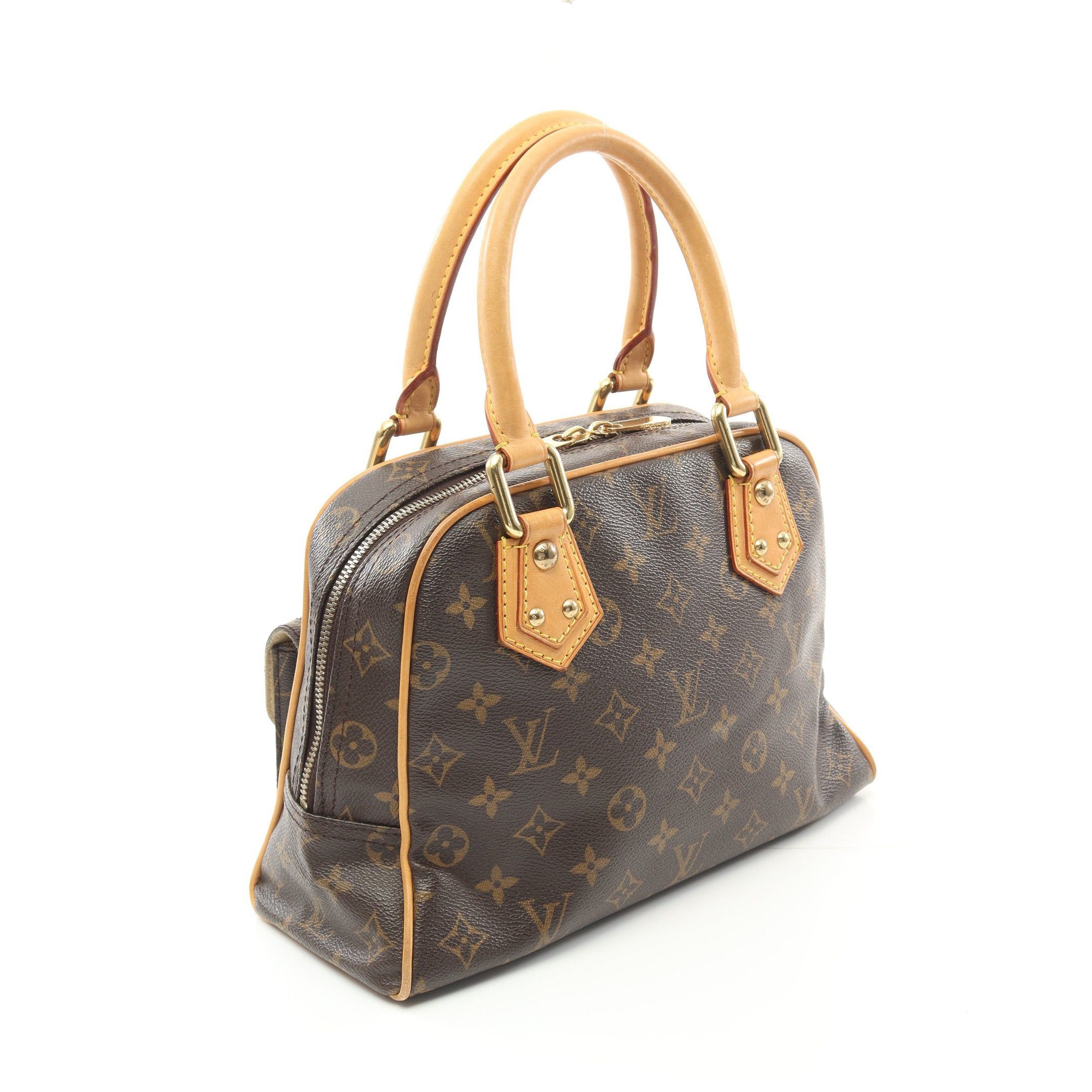 Louis Vuitton Louis Vuitton Manhattan Pm Monogram Handbag Leather Brown Size ONE SIZE - 2 Thumbnail
