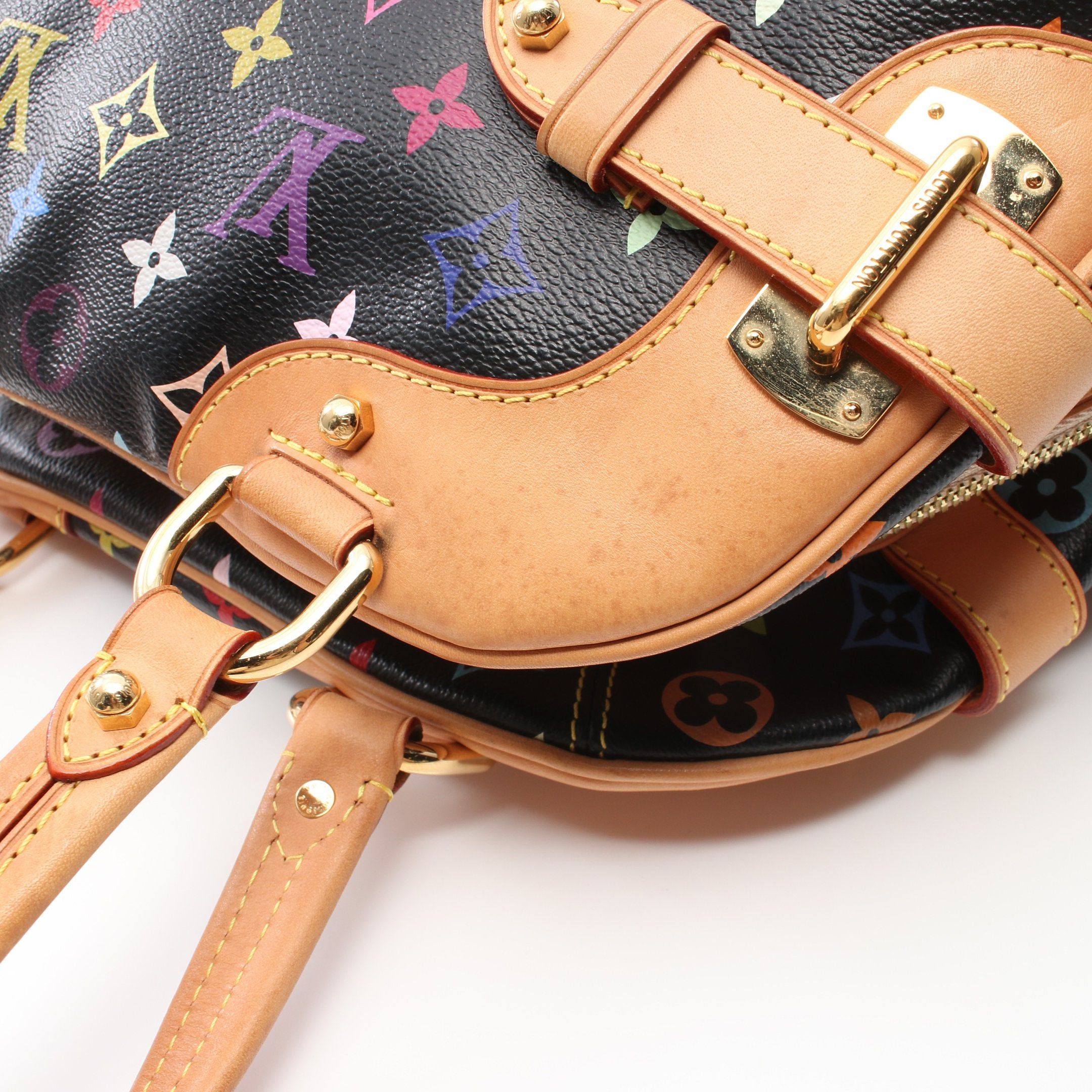 Louis Vuitton Louis Vuitton Claudia Monogram Multicolor Noir Handbag Leather Black Size ONE SIZE - 10 Thumbnail