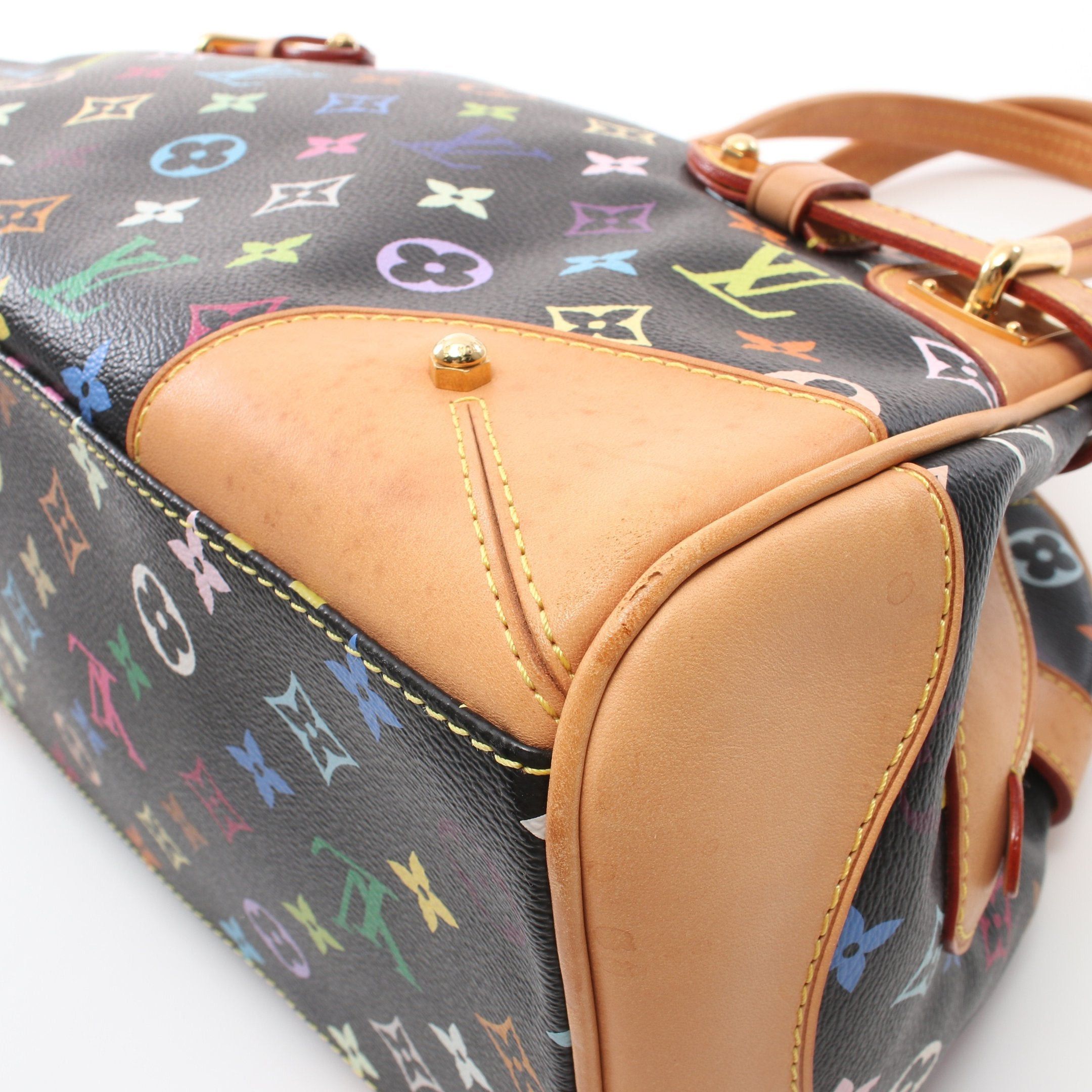 Louis Vuitton Louis Vuitton Claudia Monogram Multicolor Noir Handbag Leather Black Size ONE SIZE - 7 Thumbnail
