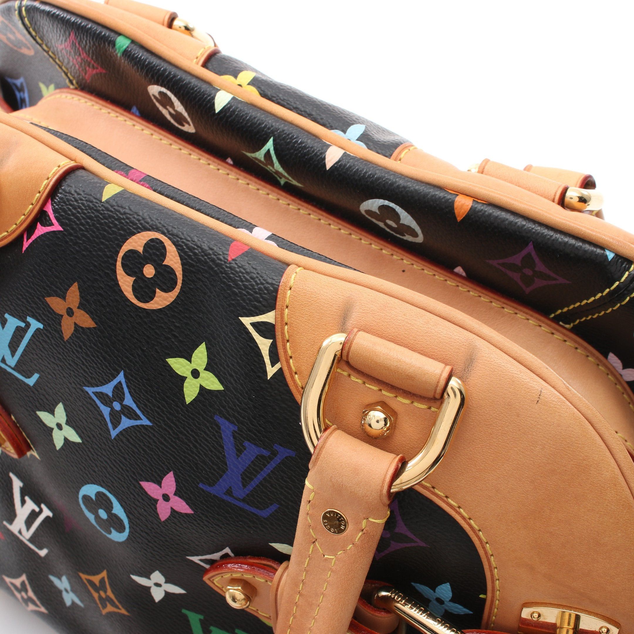 Louis Vuitton Louis Vuitton Claudia Monogram Multicolor Noir Handbag Leather Black Size ONE SIZE - 9 Thumbnail