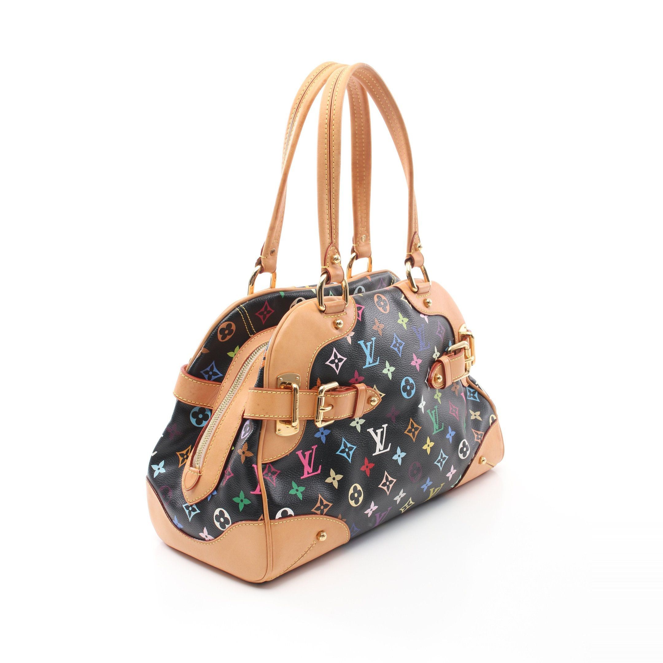 Louis Vuitton Louis Vuitton Claudia Monogram Multicolor Noir Handbag Leather Black Size ONE SIZE - 2 Thumbnail