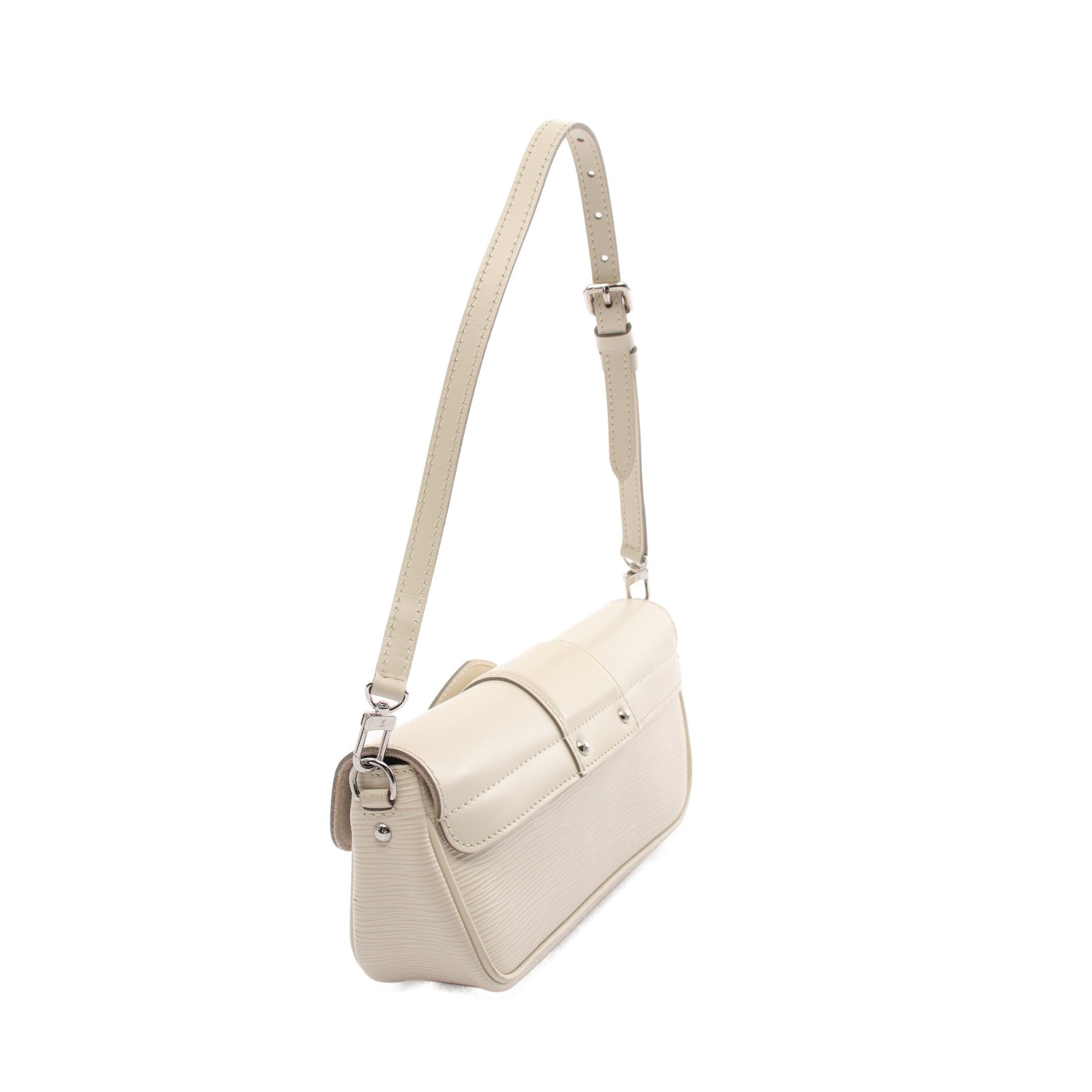 Louis Vuitton Louis Vuitton Pochette Montaigne Epi Yvoire Shoulder Bag Leather White Size ONE SIZE - 2 Thumbnail