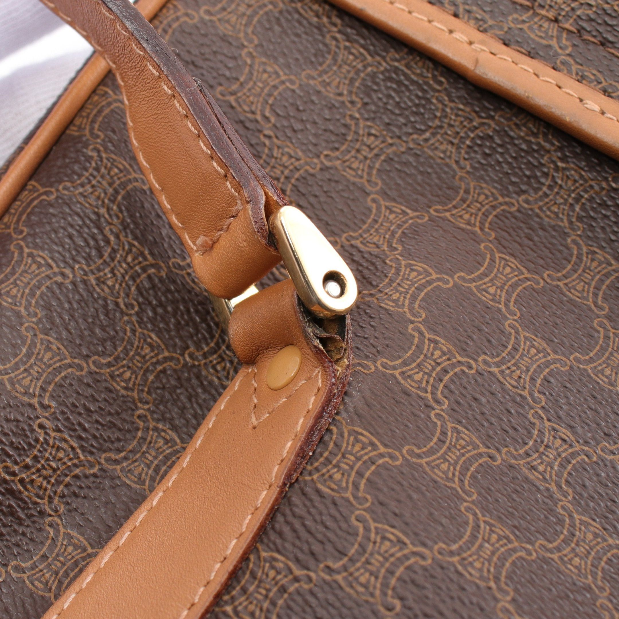 Celine Celine Macadam Handbag Leather Brown Size ONE SIZE - 6 Thumbnail
