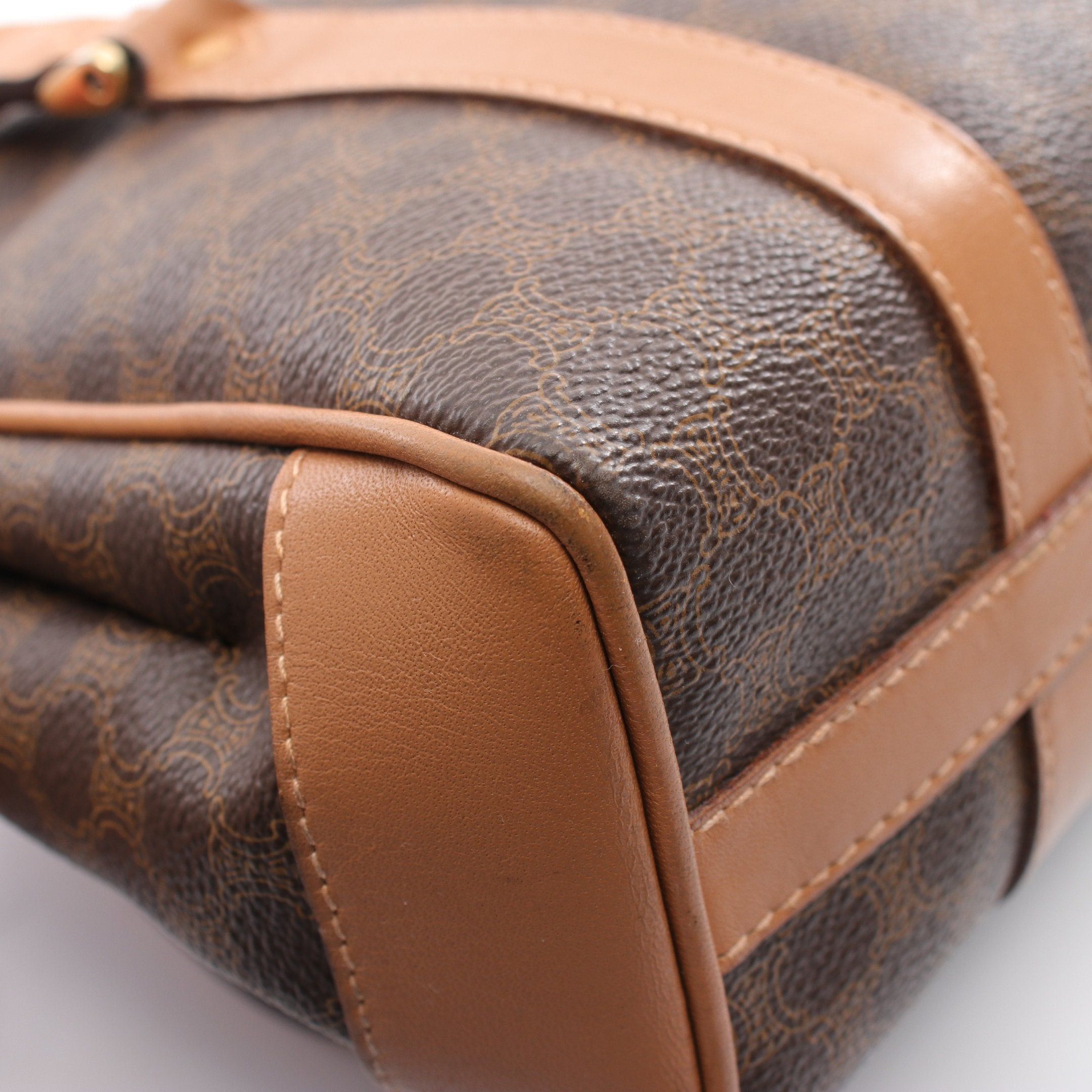 Celine Celine Macadam Handbag Leather Brown Size ONE SIZE - 8 Thumbnail