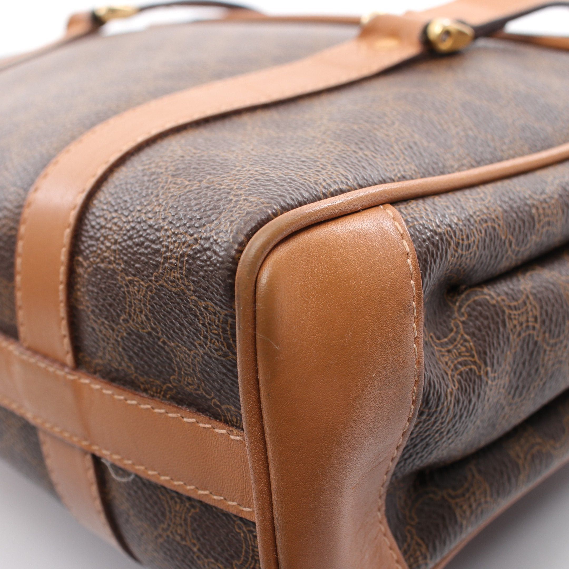 Celine Celine Macadam Handbag Leather Brown Size ONE SIZE - 11 Thumbnail