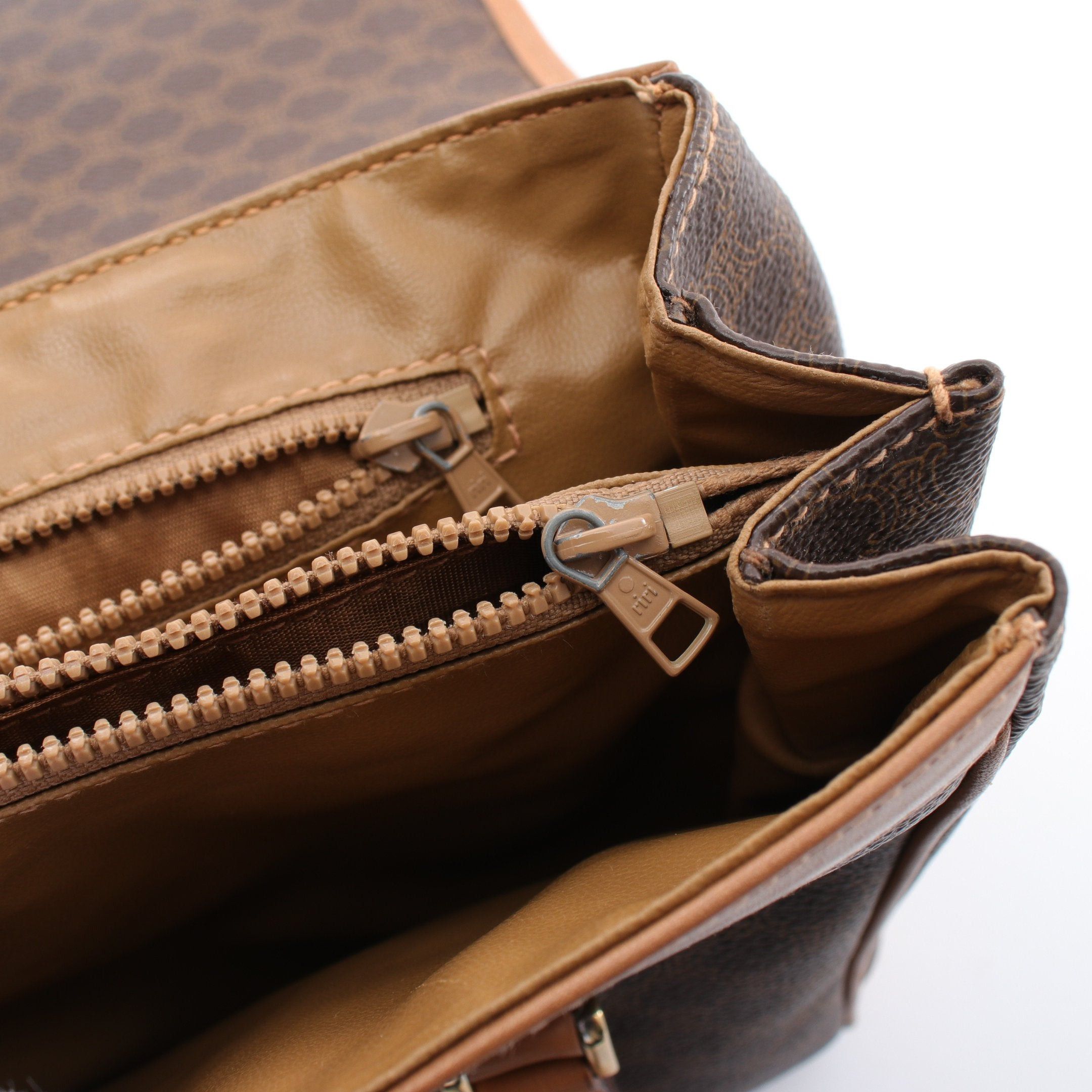 Celine Celine Macadam Handbag Leather Brown Size ONE SIZE - 7 Thumbnail