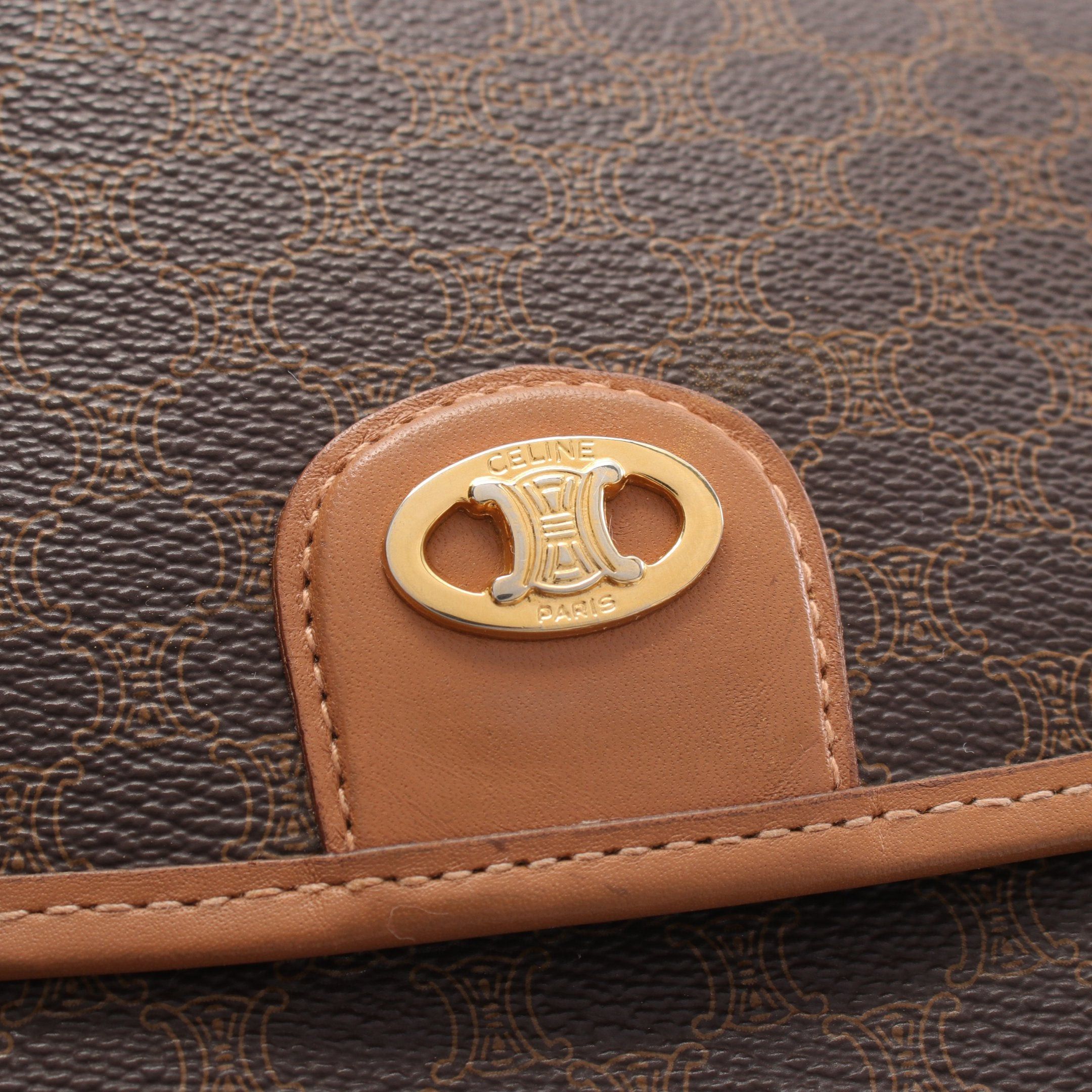 Celine Celine Macadam Handbag Leather Brown Size ONE SIZE - 10 Thumbnail