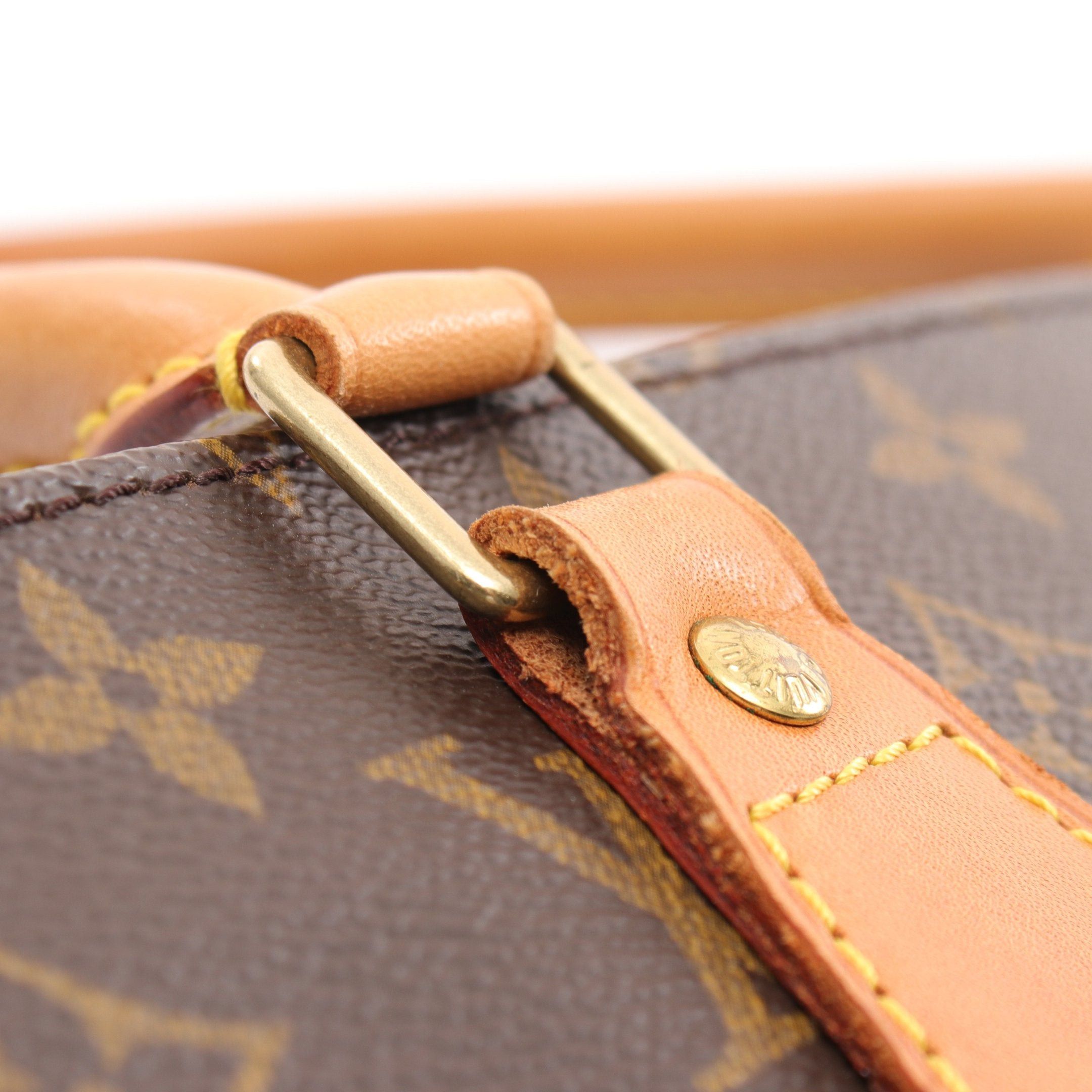 Louis Vuitton Louis Vuitton Sac Plat Monogram Handbag Tote Bag Leather Brown Size ONE SIZE - 10 Thumbnail
