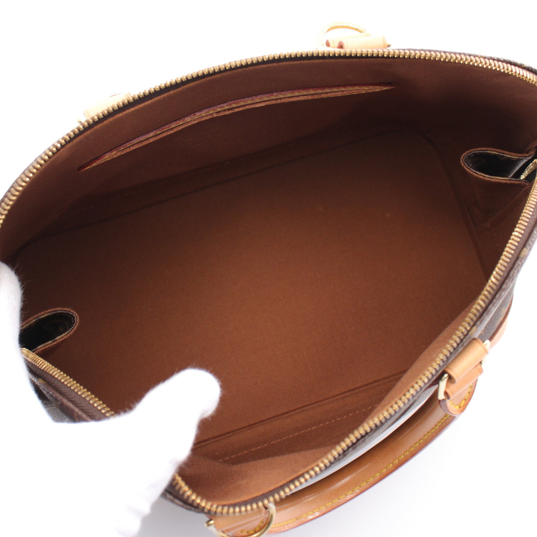Louis Vuitton Louis Vuitton Alma Pm Monogram Handbag Leather Brown Size ONE SIZE - 3 Thumbnail