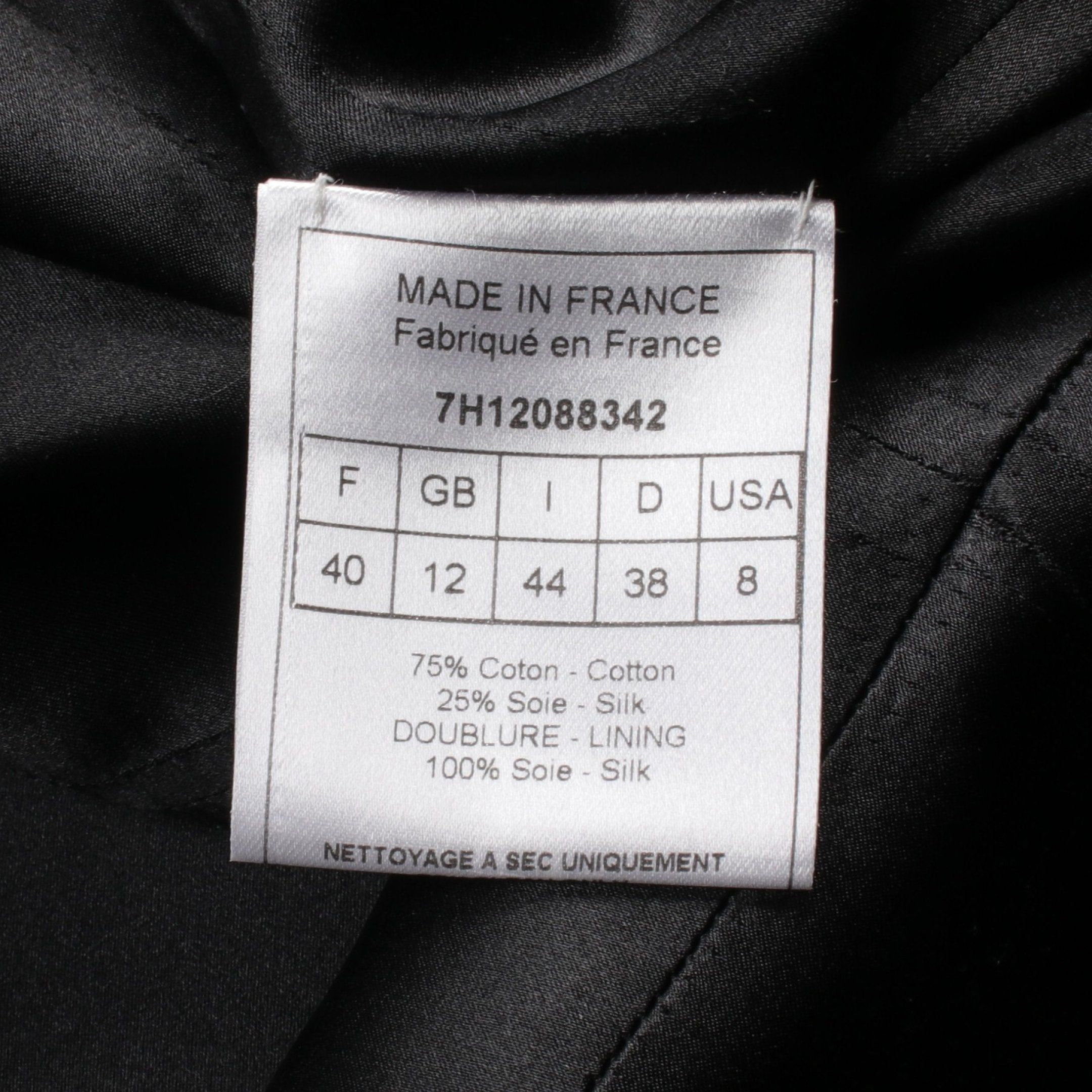 Dior Dior Coat Cotton Silk Black Double Breasted Ribbon Size ONE SIZE - 5 Thumbnail