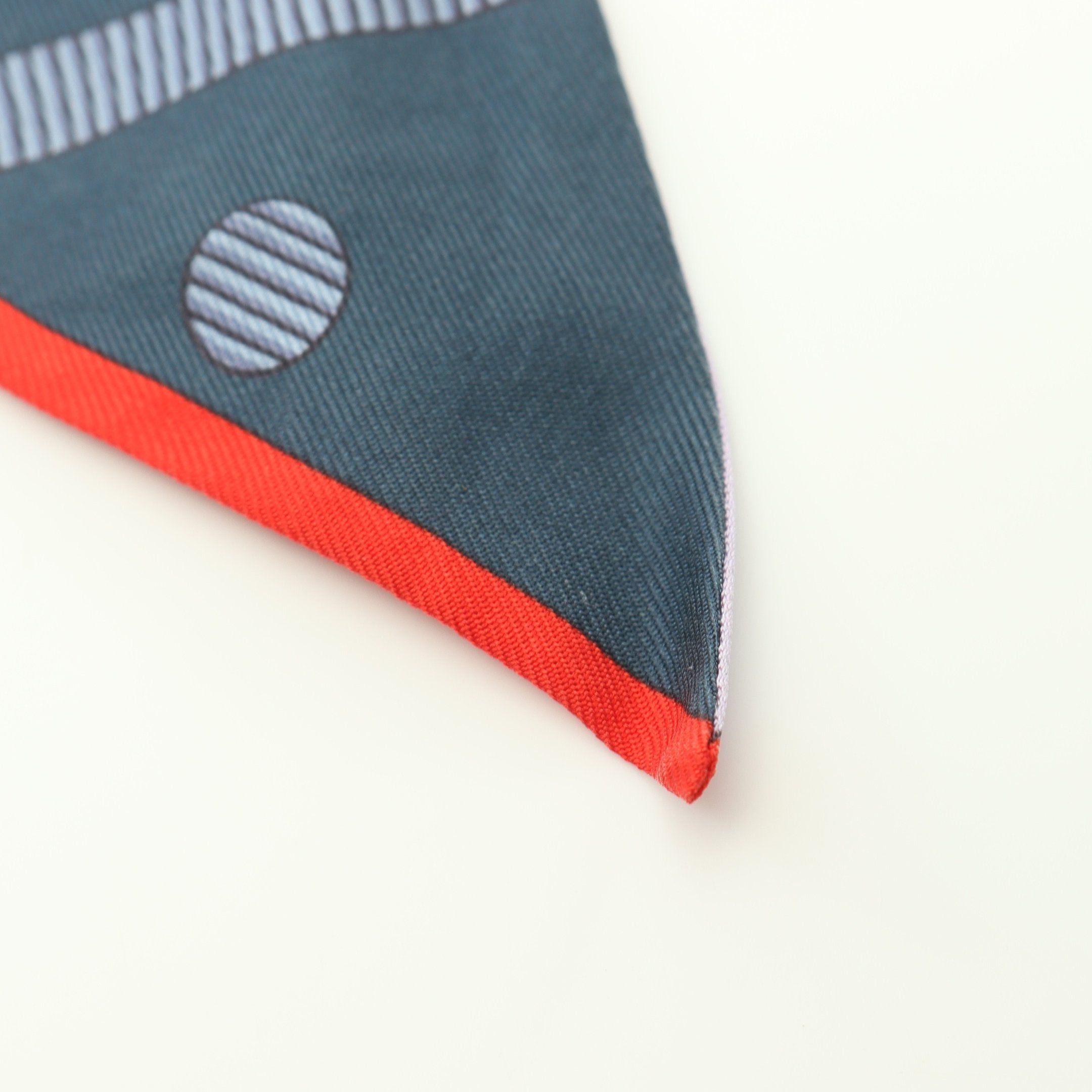 Hermes Hermes Twilly Balade En Berline Bandana Ribbon Scarf Silk Navy Multicolor Size ONE SIZE - 6 Thumbnail