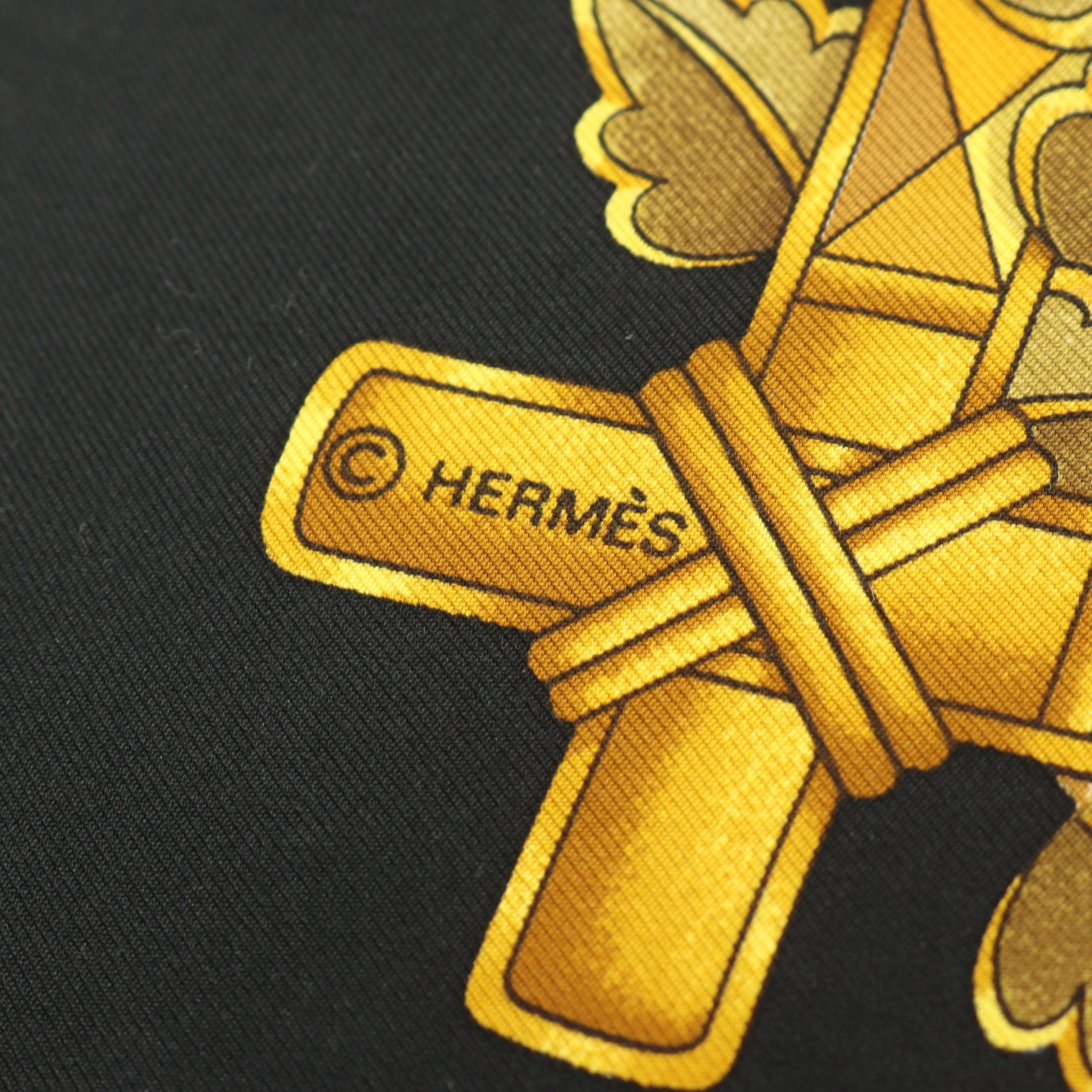 Hermes Hermes Carres 90 Envol Scarf Silk Black Multicolor Size ONE SIZE - 2 Thumbnail