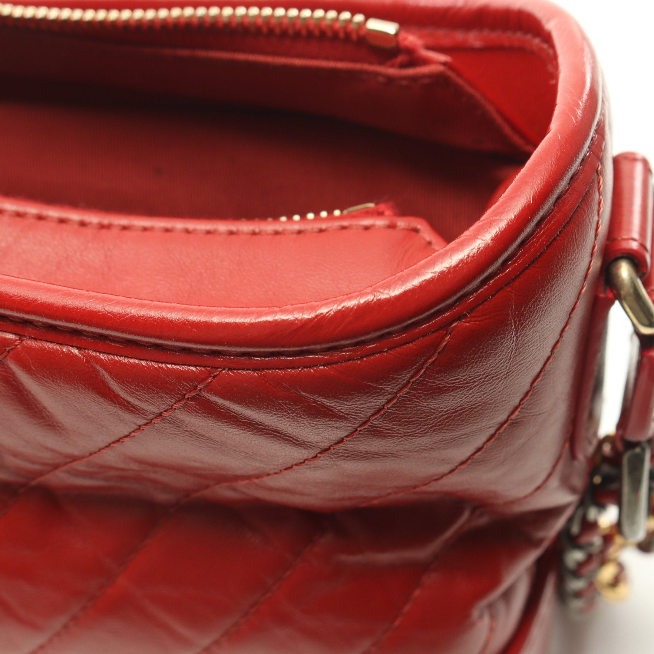 Chanel Chanel Gabriel De Chanel Small Hobo Chain Shoulder Bag Leather Red Combination Metal Fittings Size ONE SIZE - 8 Thumbnail