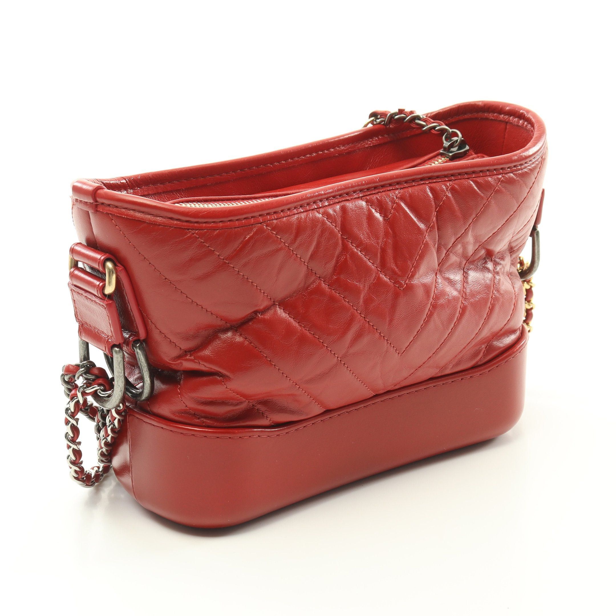 Chanel Chanel Gabriel De Chanel Small Hobo Chain Shoulder Bag Leather Red Combination Metal Fittings Size ONE SIZE - 2 Thumbnail