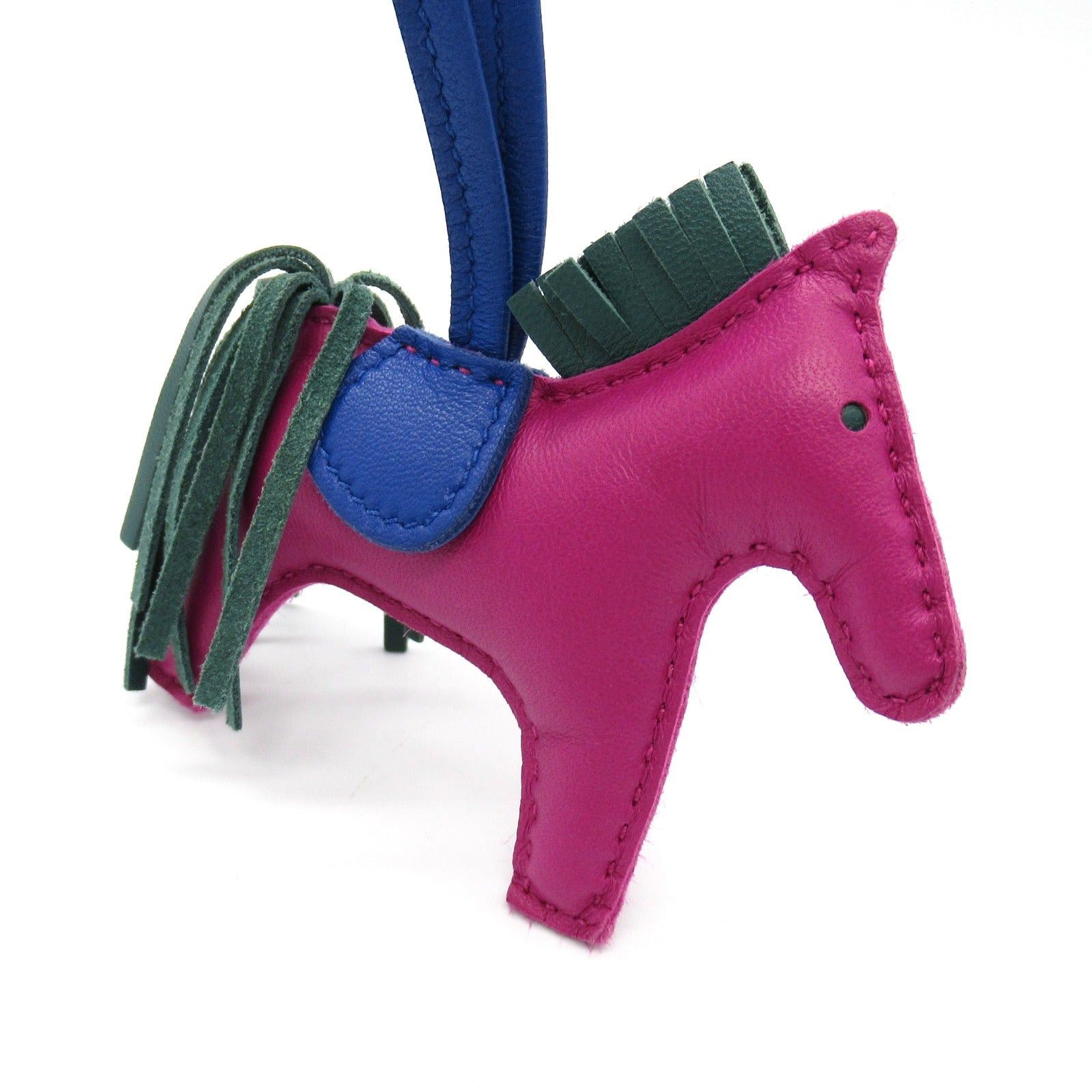 Hermes Hermes Rodeo Pm Rose Purple/Malachite/Blue Electric Charm Leather Aagneau Purple Malachite/Blue Size ONE SIZE - 6 Thumbnail