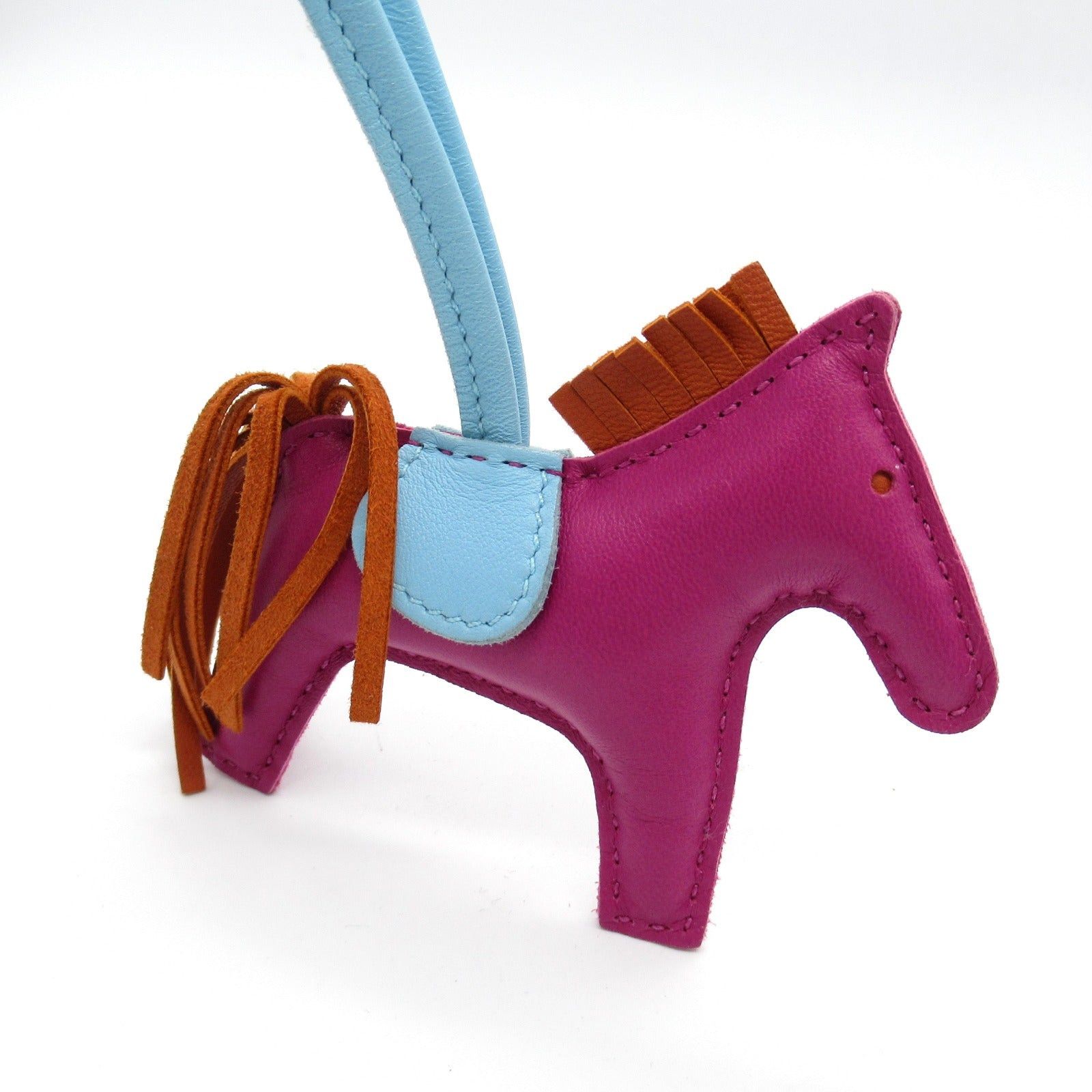 Hermes Hermes Rodeo Pm Rose Purple/Carnelian/Celeste Charm Leather Aagneau Purple Carnelian/Celeste C Engraved Size ONE SIZE - 6 Thumbnail