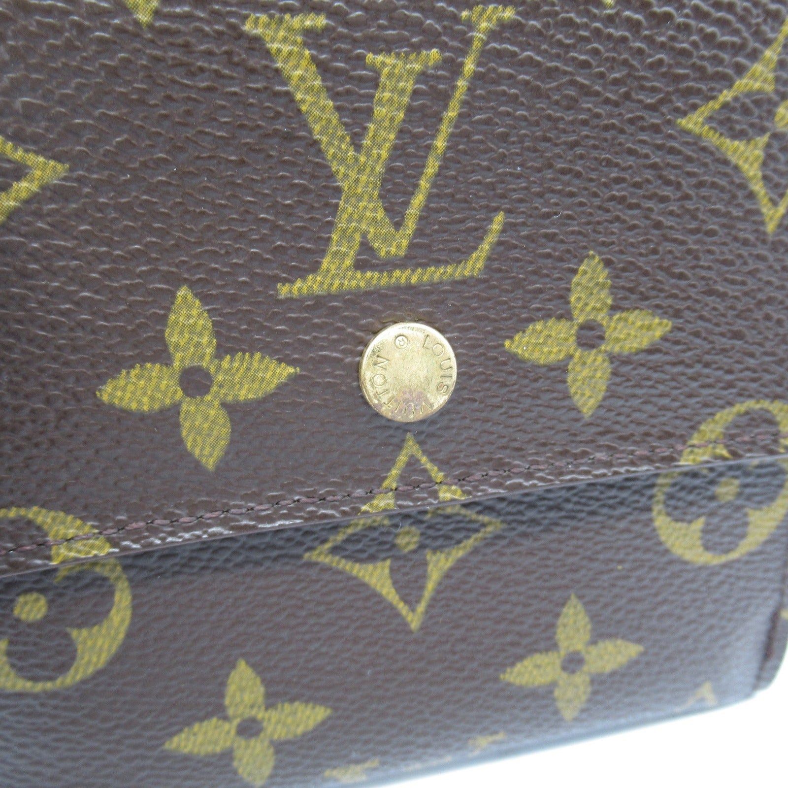 Louis Vuitton Louis Vuitton Porto Monnaie Vie Carte Credit Trifold Wallet Coated Canvas Monogram Brown Size ONE SIZE - 7 Thumbnail