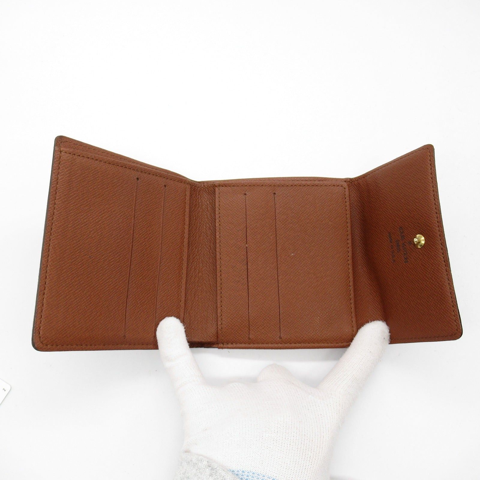 Louis Vuitton Louis Vuitton Porto Monnaie Vie Carte Credit Trifold Wallet Coated Canvas Monogram Brown Size ONE SIZE - 5 Thumbnail