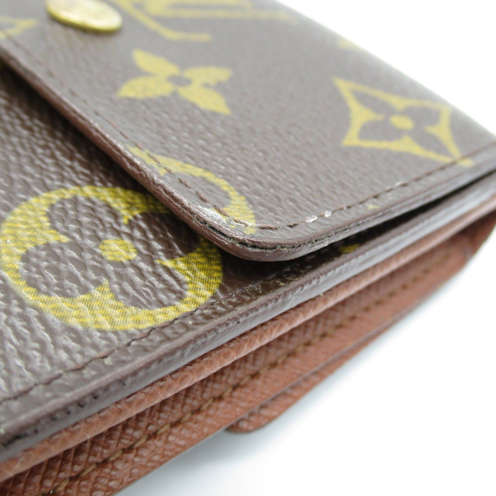 Louis Vuitton Louis Vuitton Porto Monnaie Vie Carte Credit Trifold Wallet Coated Canvas Monogram Brown Size ONE SIZE - 12 Thumbnail