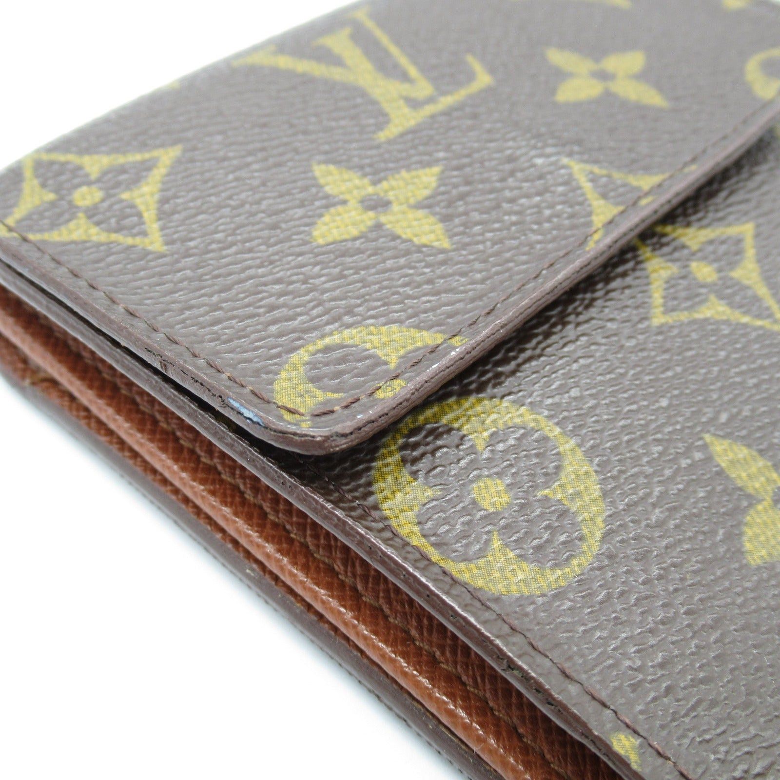 Louis Vuitton Louis Vuitton Porto Monnaie Vie Carte Credit Trifold Wallet Coated Canvas Monogram Brown Size ONE SIZE - 9 Thumbnail