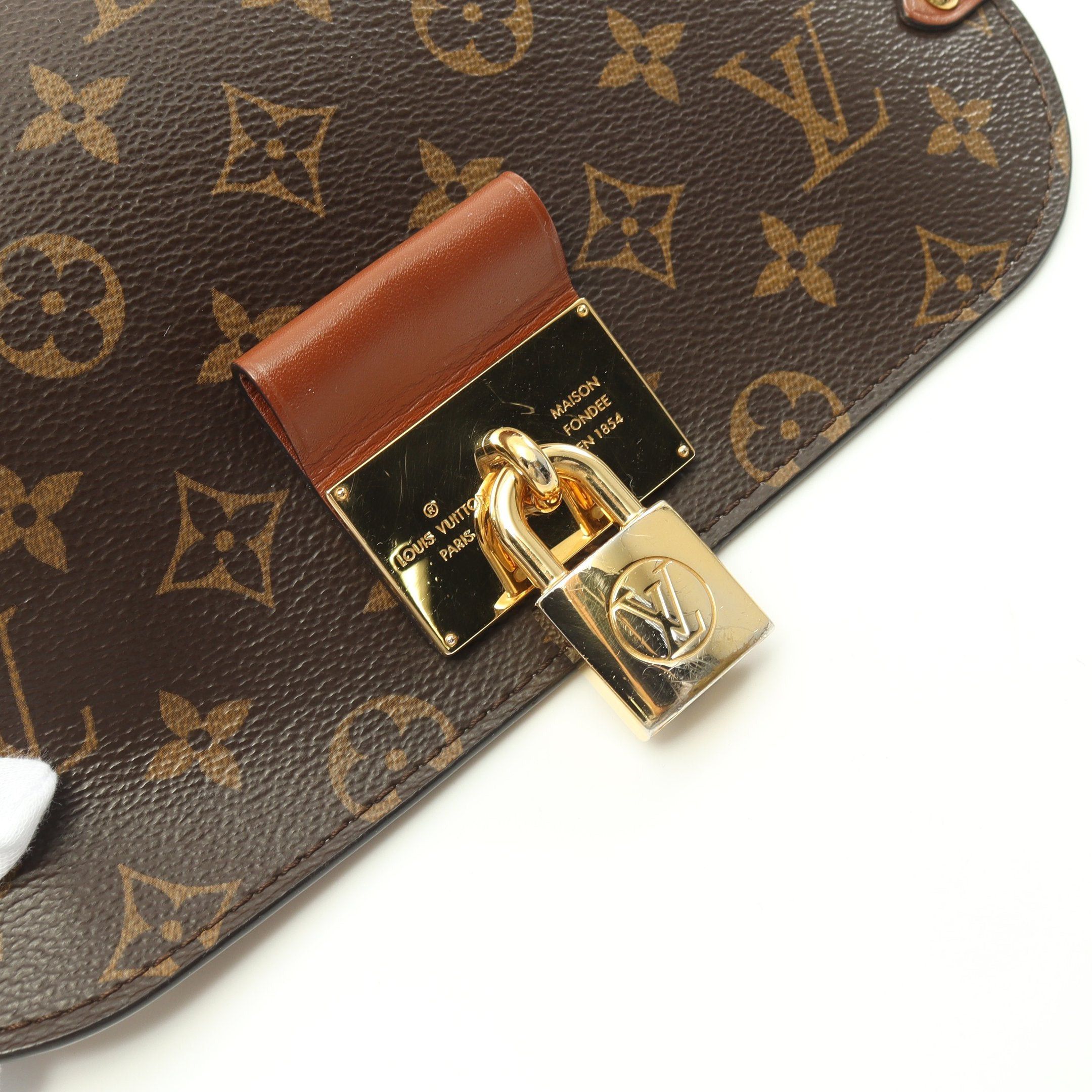 Louis Vuitton Louis Vuitton Vaugirard Pm Monogram Handbag Leather Brown Light Beige Size ONE SIZE - 7 Thumbnail