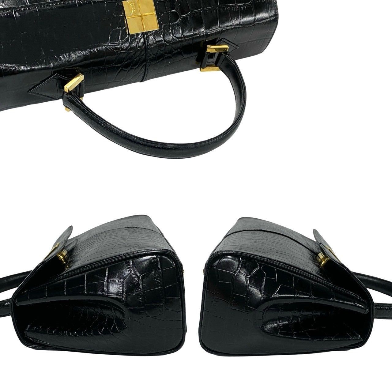 Yves Saint Laurent Yves Saint Laurent Handbag Black Leather Size ONE SIZE - 5 Thumbnail