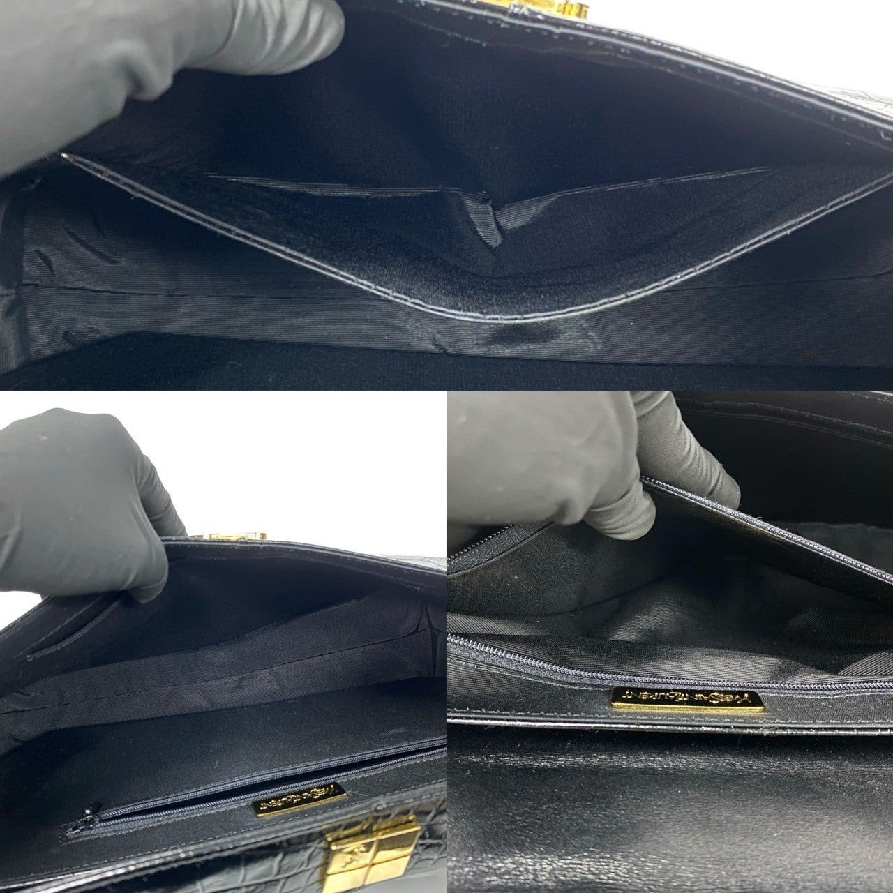 Yves Saint Laurent Yves Saint Laurent Handbag Black Leather Size ONE SIZE - 9 Thumbnail