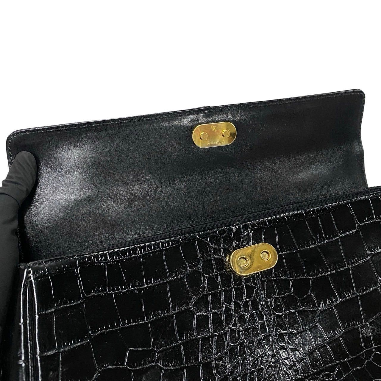 Yves Saint Laurent Yves Saint Laurent Handbag Black Leather Size ONE SIZE - 8 Thumbnail