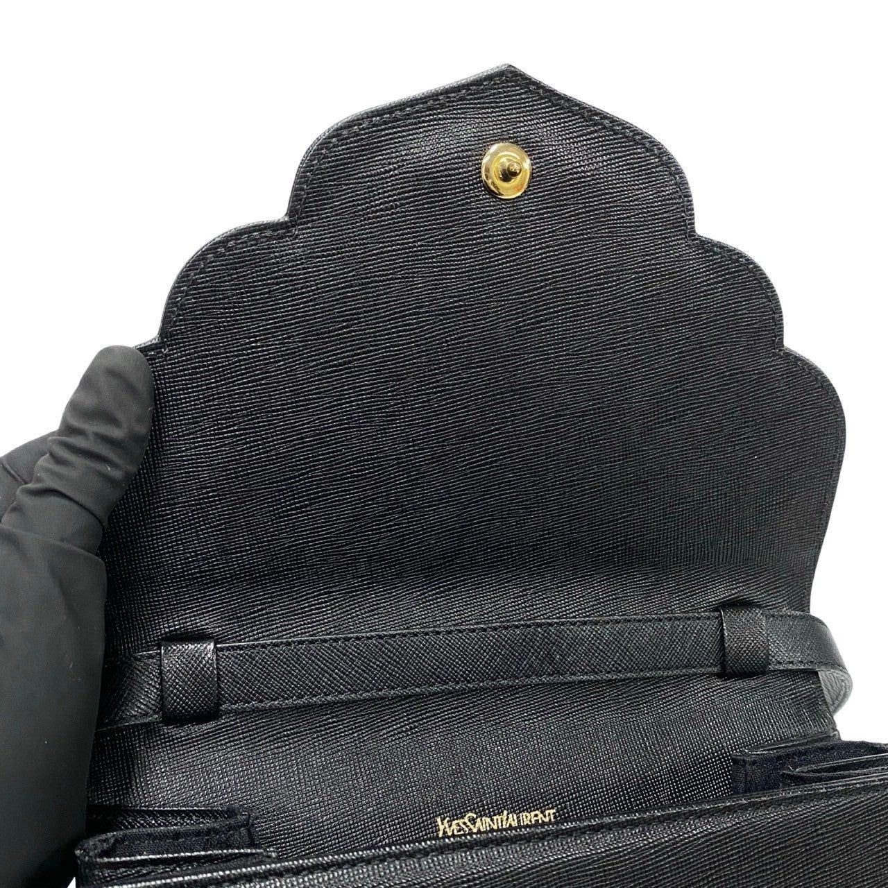 Yves Saint Laurent Yves Saint Laurent Shoulder Bag Black Leather Size ONE SIZE - 8 Thumbnail