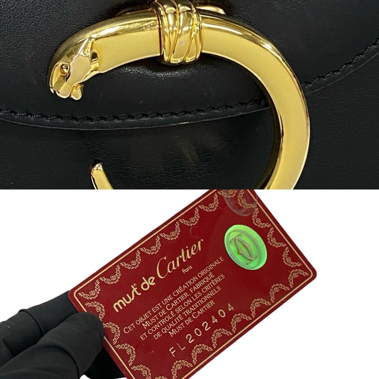 Cartier Cartier Handbag Black Leather Size ONE SIZE - 3 Thumbnail