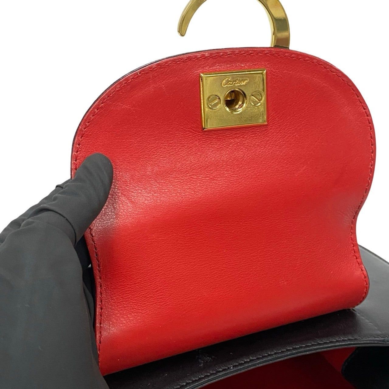 Cartier Cartier Handbag Black Leather Size ONE SIZE - 8 Thumbnail