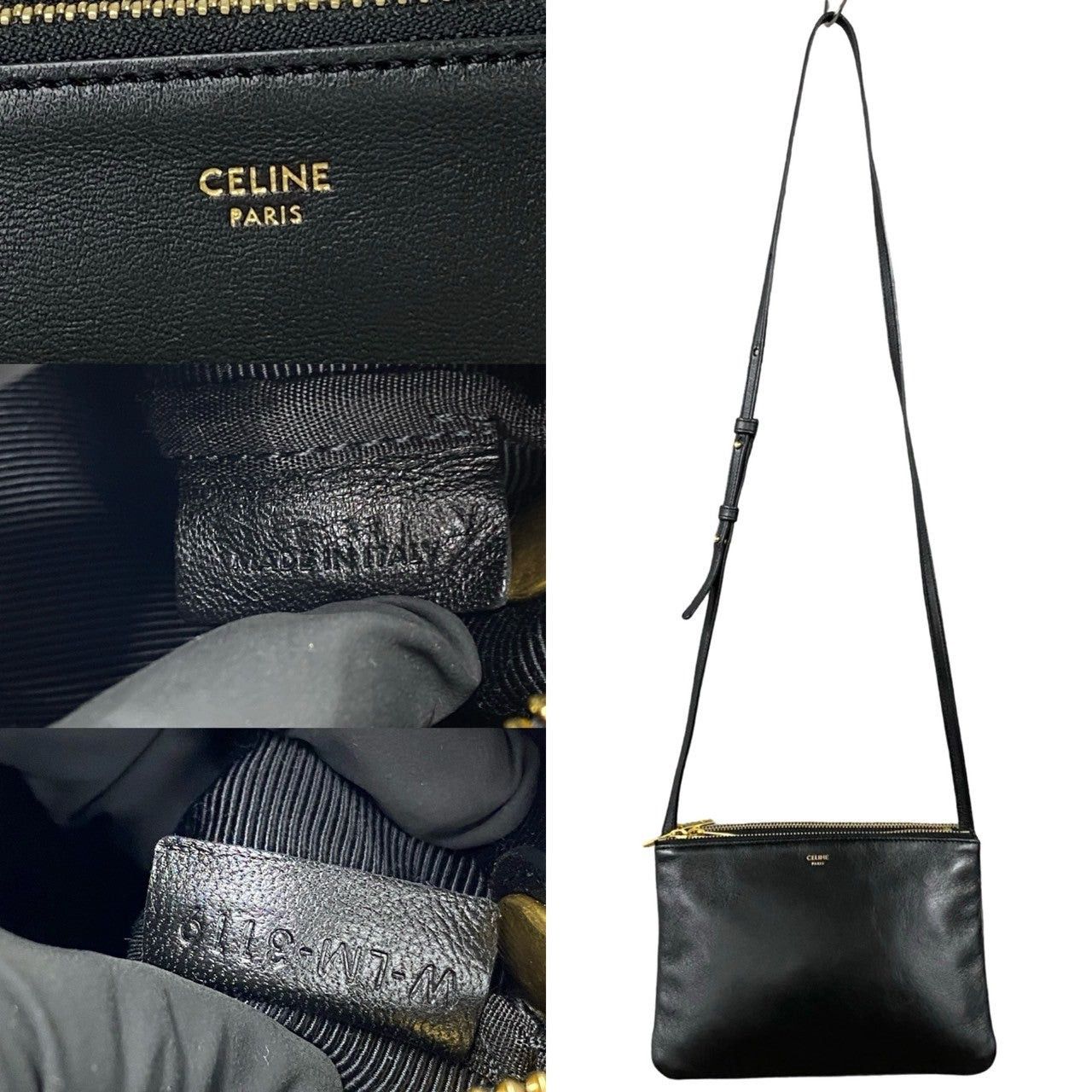 Celine Celine Shoulder Bag Black Leather Size ONE SIZE - 3 Thumbnail