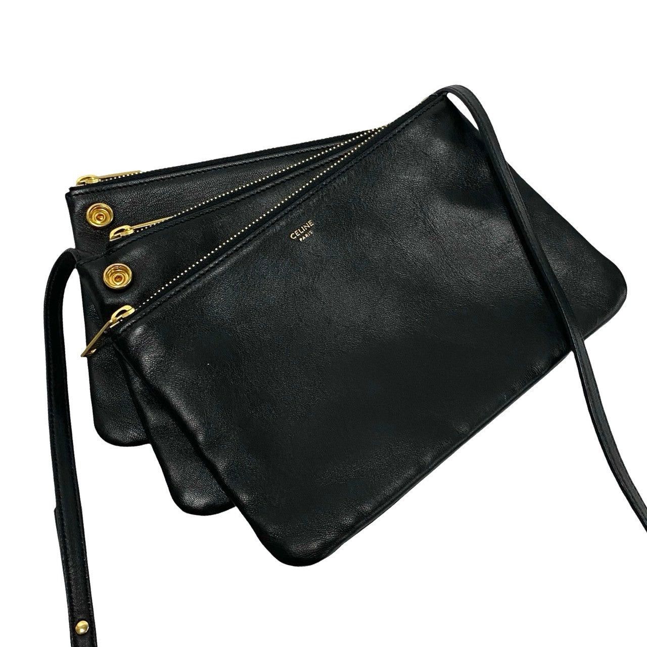 Celine Celine Shoulder Bag Black Leather Size ONE SIZE - 8 Thumbnail