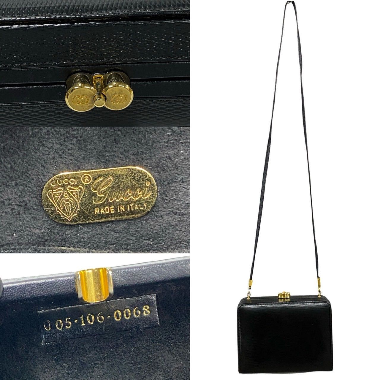 Gucci Gucci Shoulder Bag Black Leather Size ONE SIZE - 3 Thumbnail