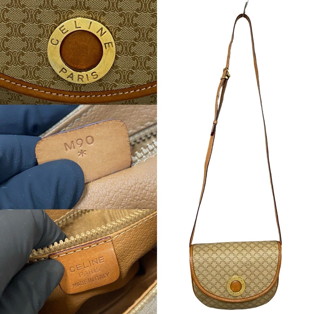 Celine Celine Shoulder Bag Neutrals Leather Size ONE SIZE - 3 Thumbnail