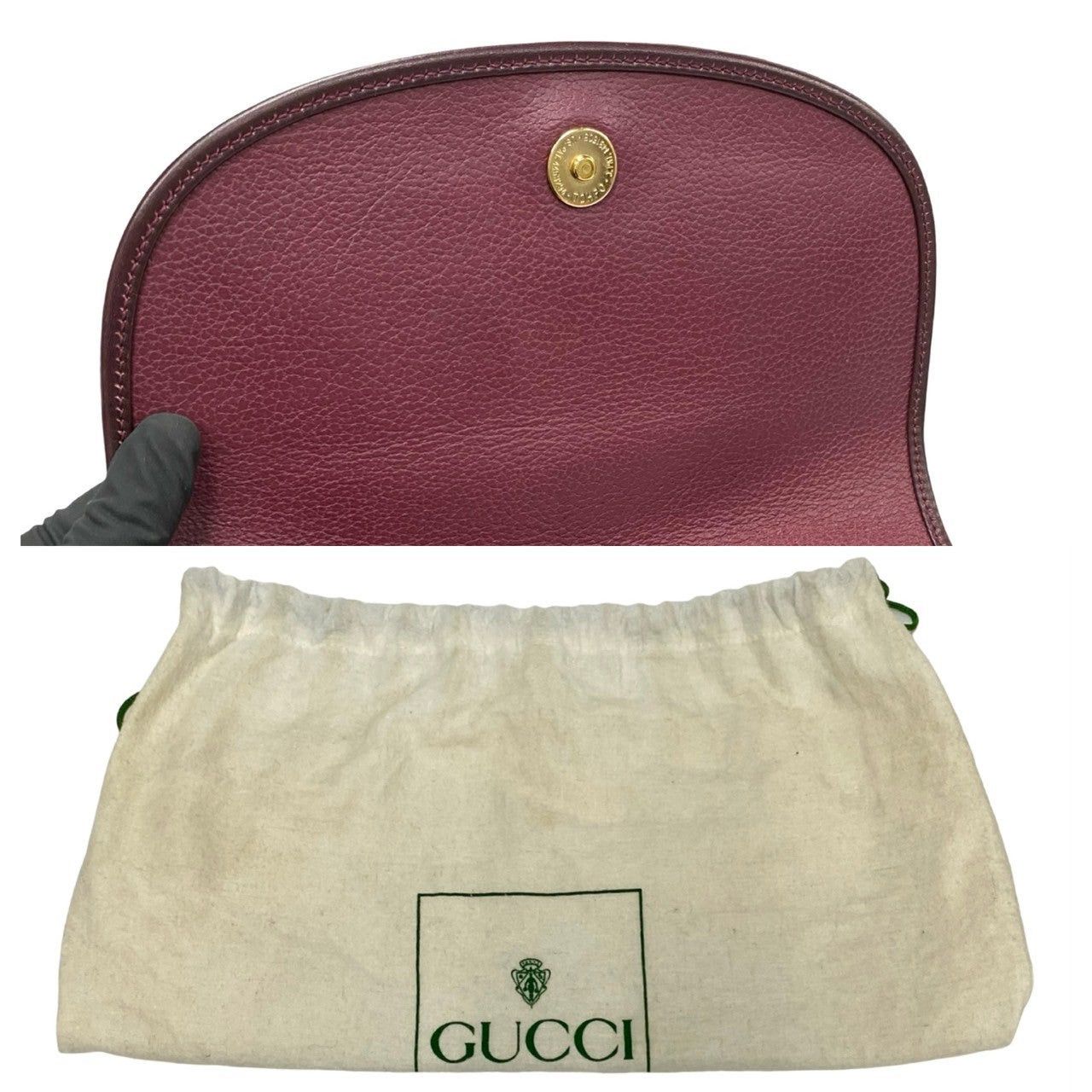 Gucci Gucci Shoulder Bag Purple Leather Size ONE SIZE - 8 Thumbnail